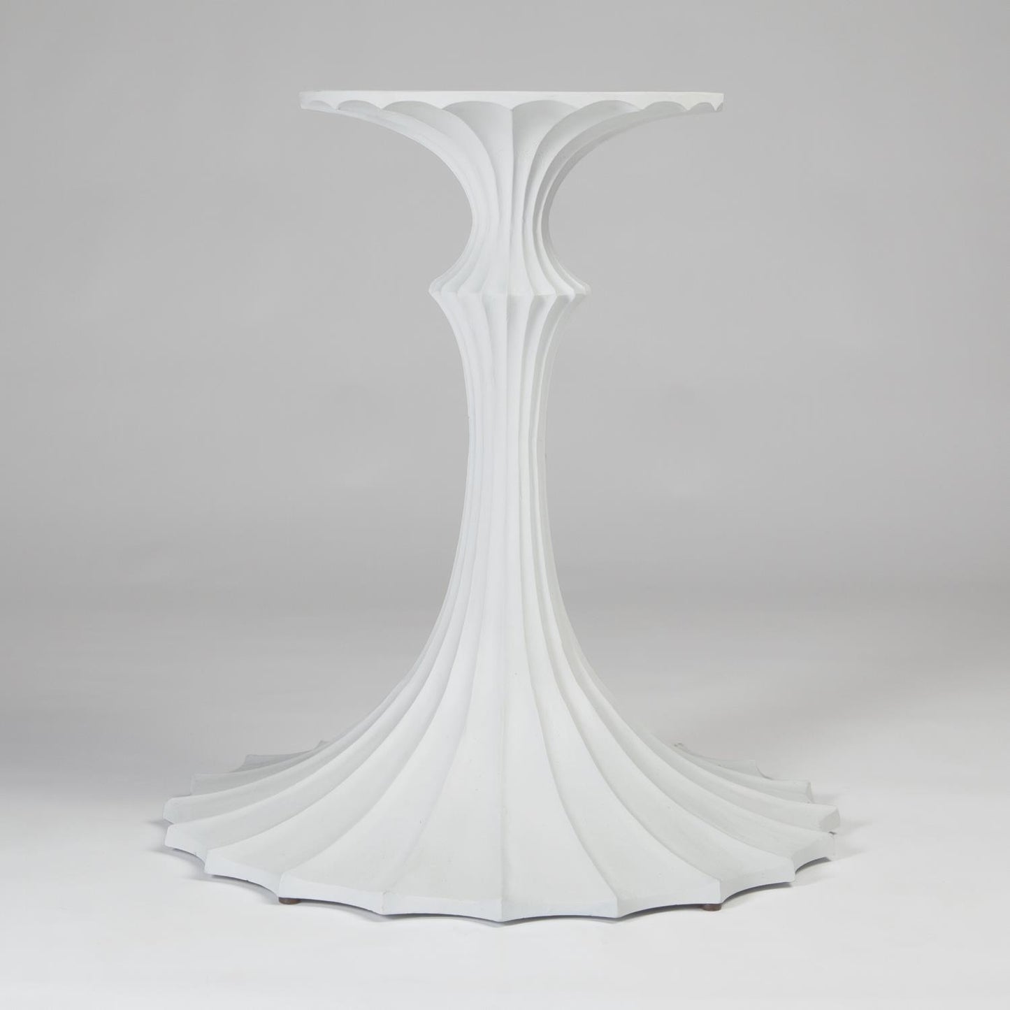 Flute Table 26" Base Only - White