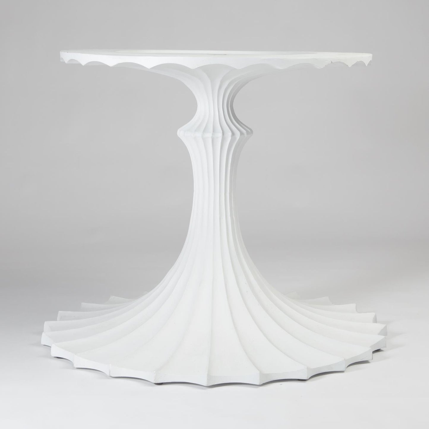 Flute Table 34" Base Only - White