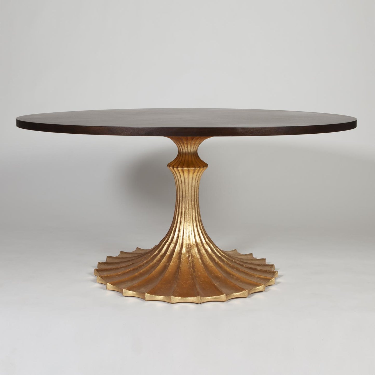 Flute Table 34" Base Only - Gold Leaf