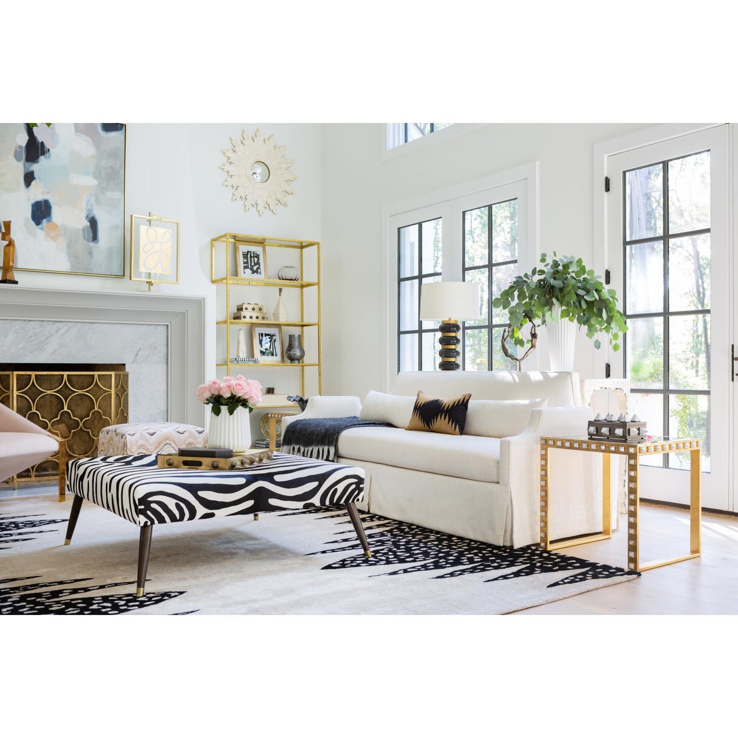 Stud Etagere-Gold Leaf