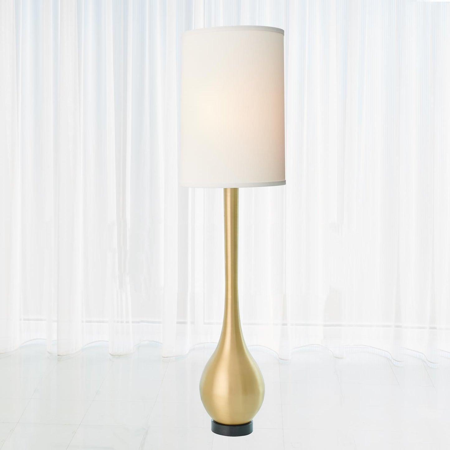 Bulb 81"H Floor Lamp - Brushed Brass