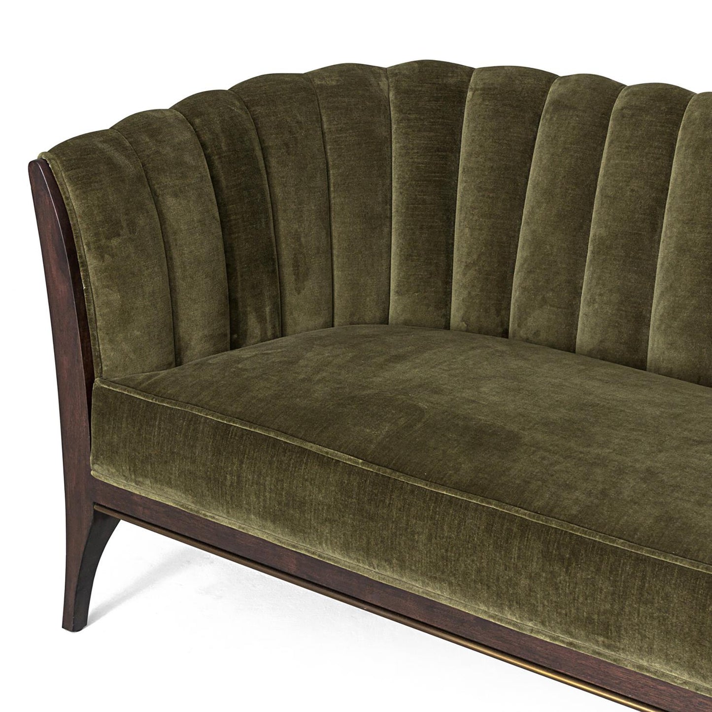 Channel Back Sofa - Moss - Grats Decor Interior Design & Build Inc.