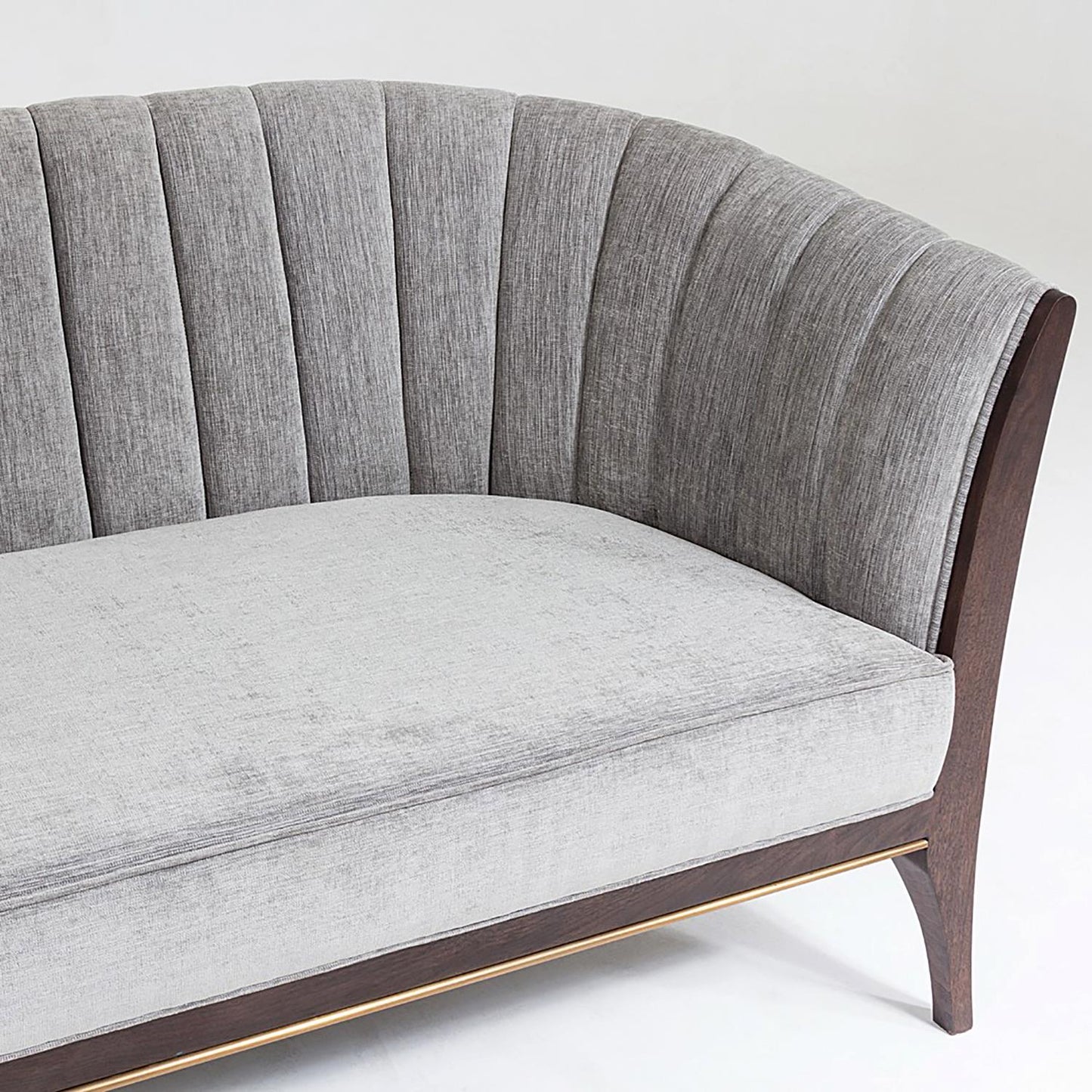 Channel Back Sofa - Silversmith Fabric