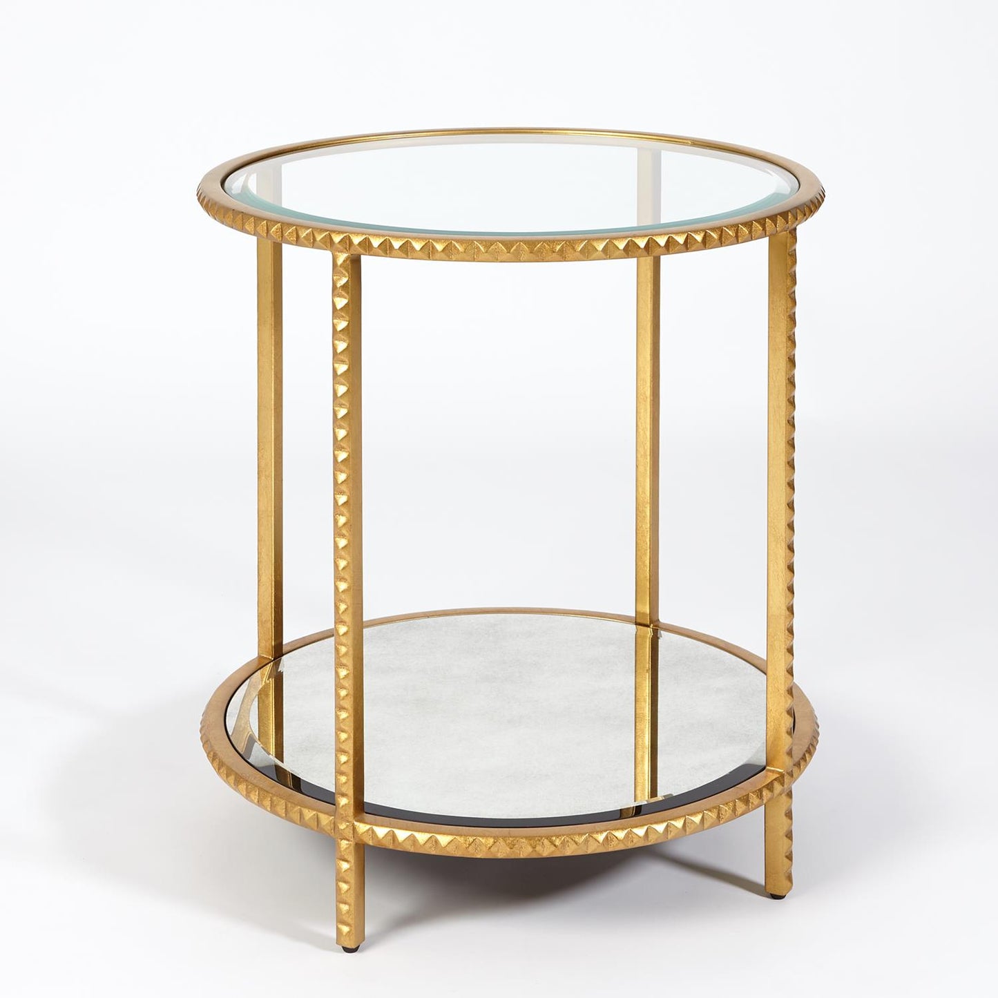 Stud End Table - Gold Leaf