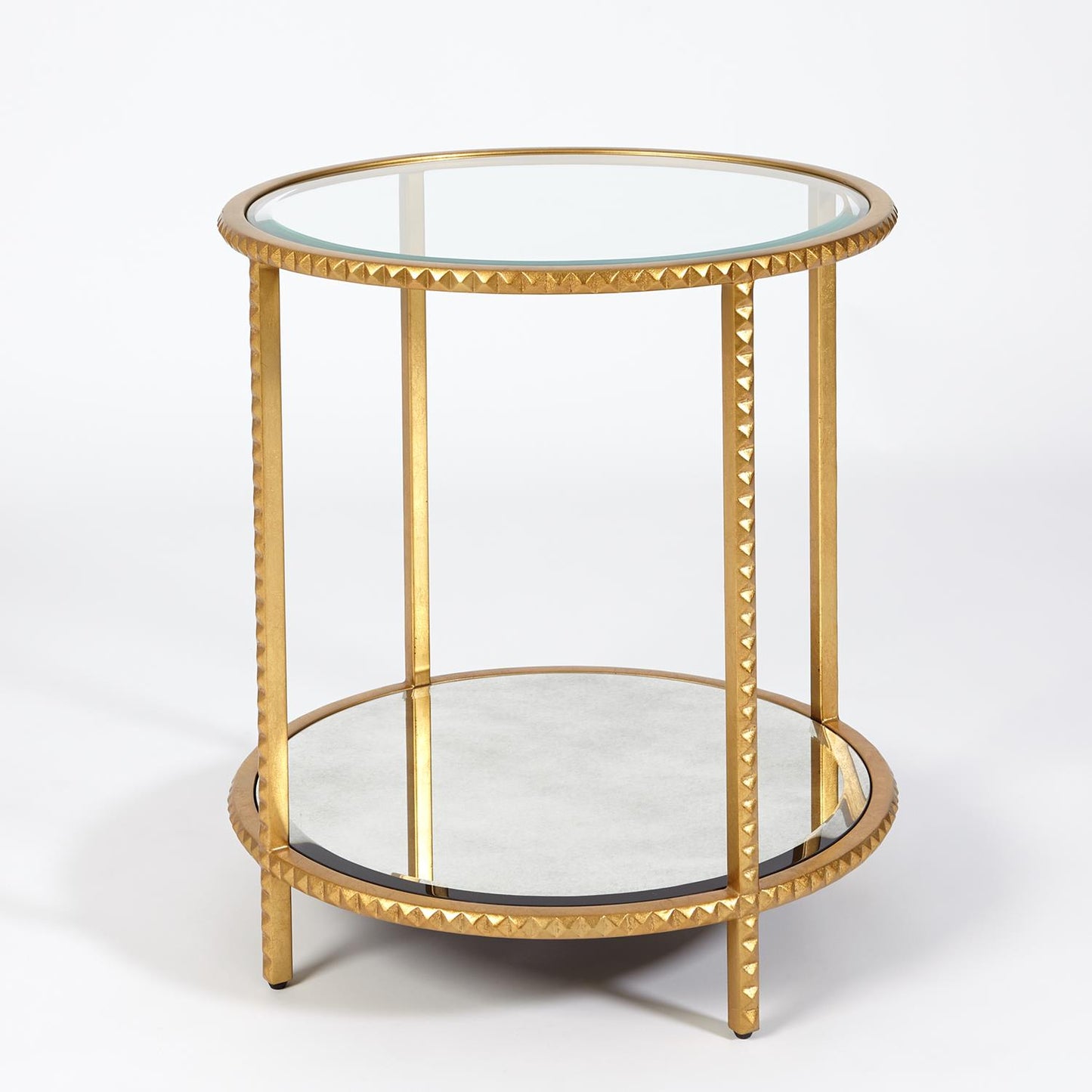 Stud End Table - Gold Leaf