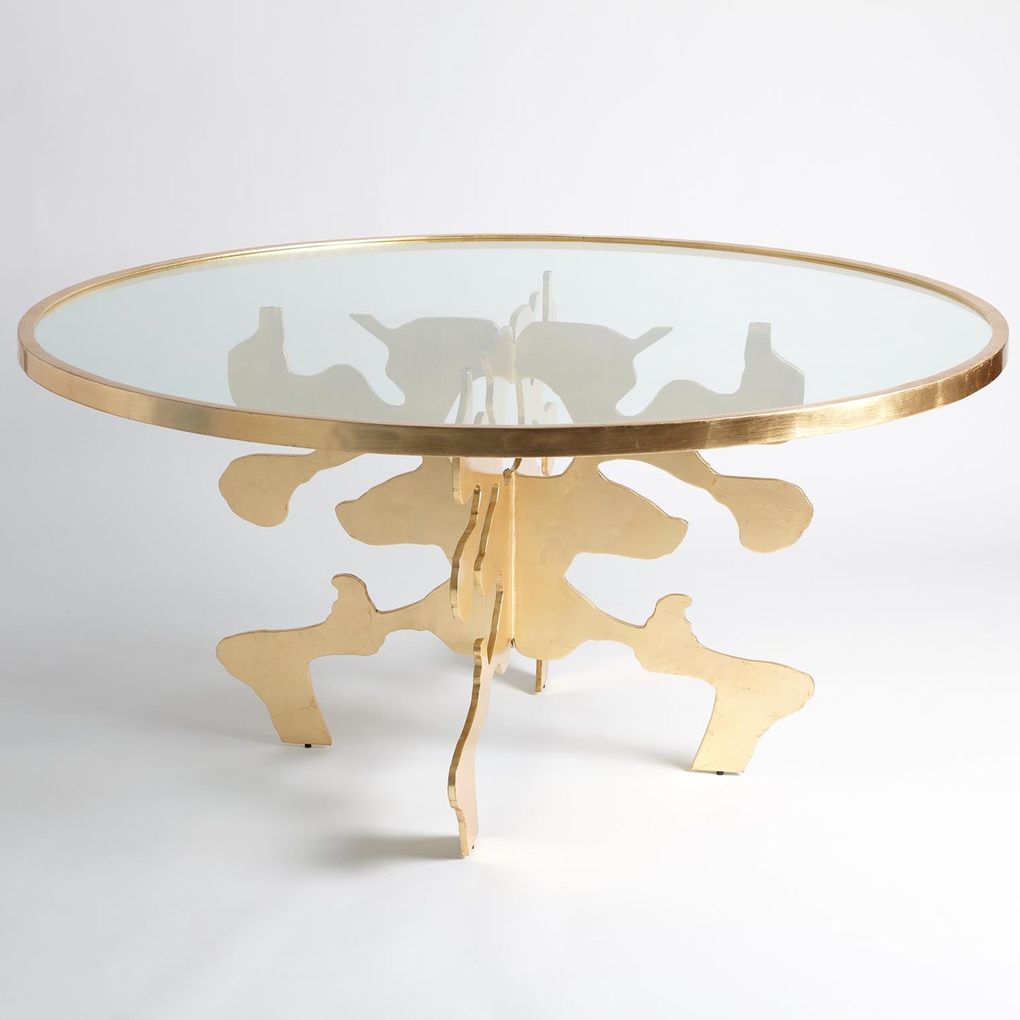 Ink Blot Dining Table - 48"Dia/60"Dia - Gold Leaf