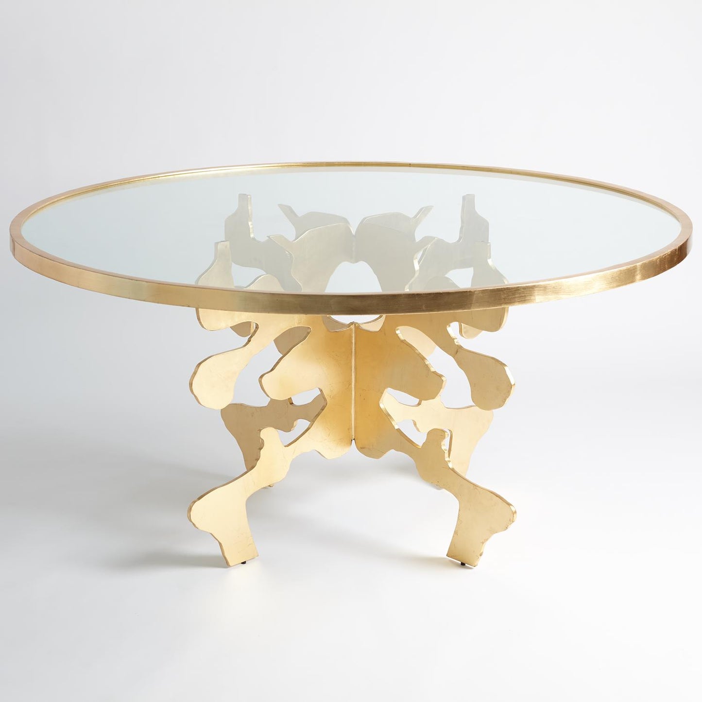 Ink Blot Dining Table - 48"Dia/60"Dia - Gold Leaf