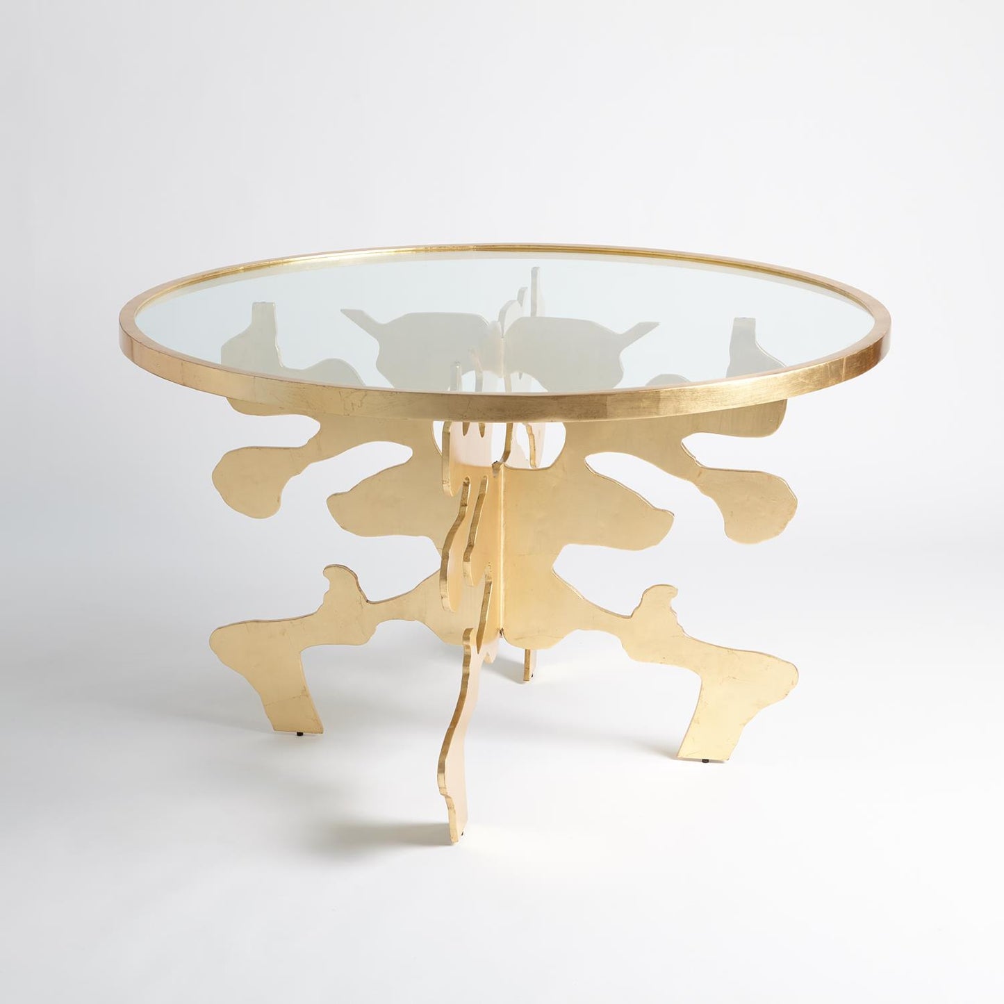 Ink Blot Dining Table - 48"Dia/60"Dia - Gold Leaf