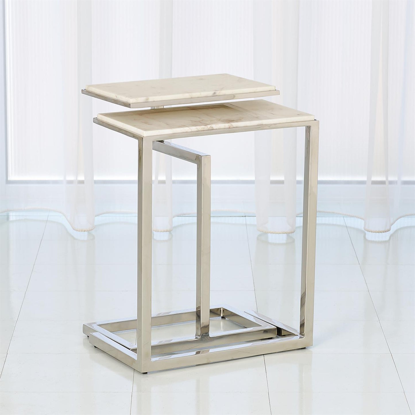 C Nesting Table - Set of 2 - Nickel