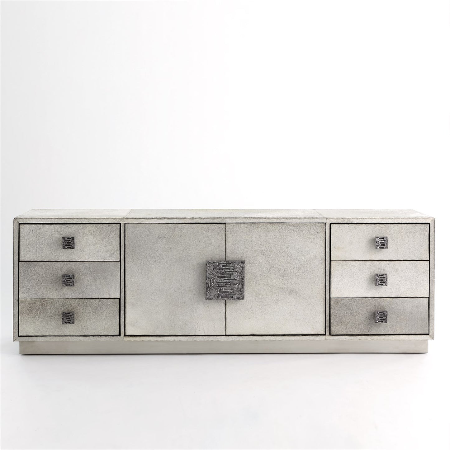 Metro Long Cabinet - Hair on Hide - Grey