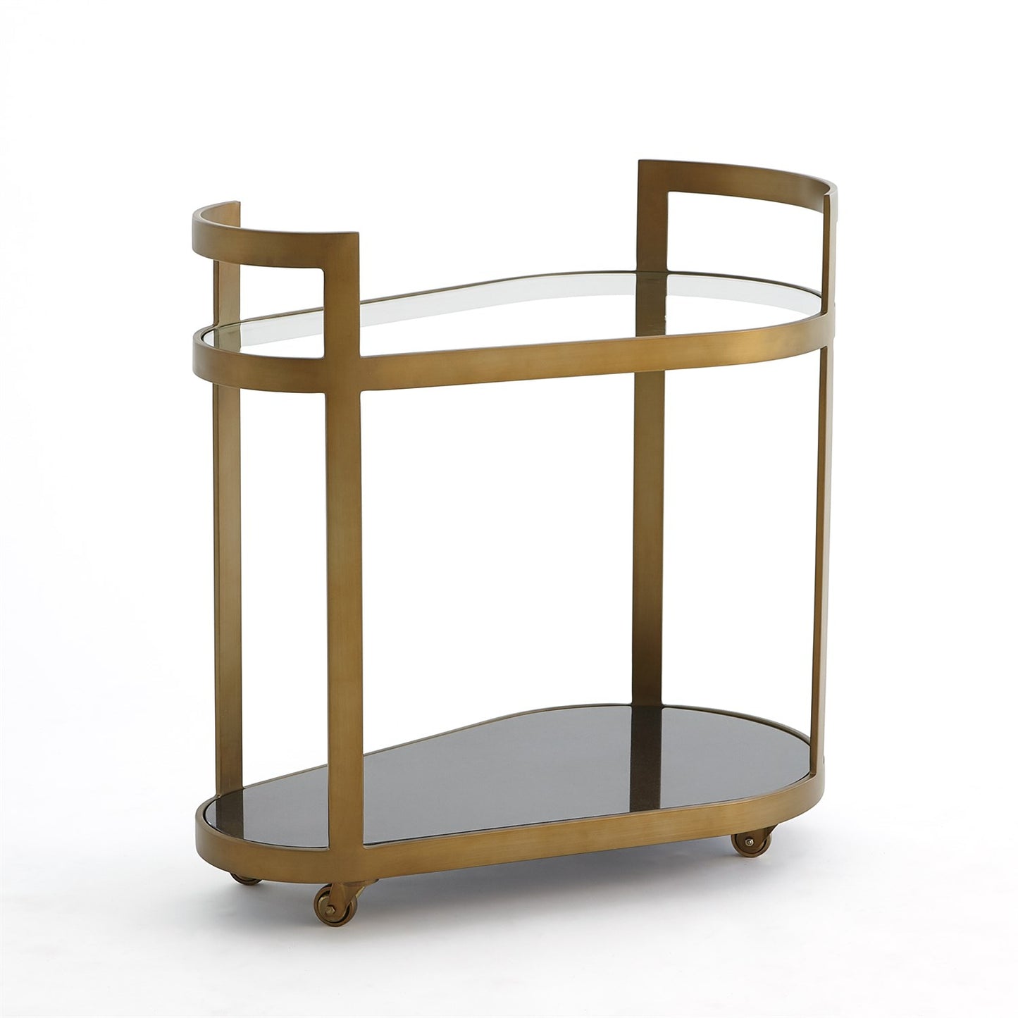Regan Bar Cart - Antique Brass