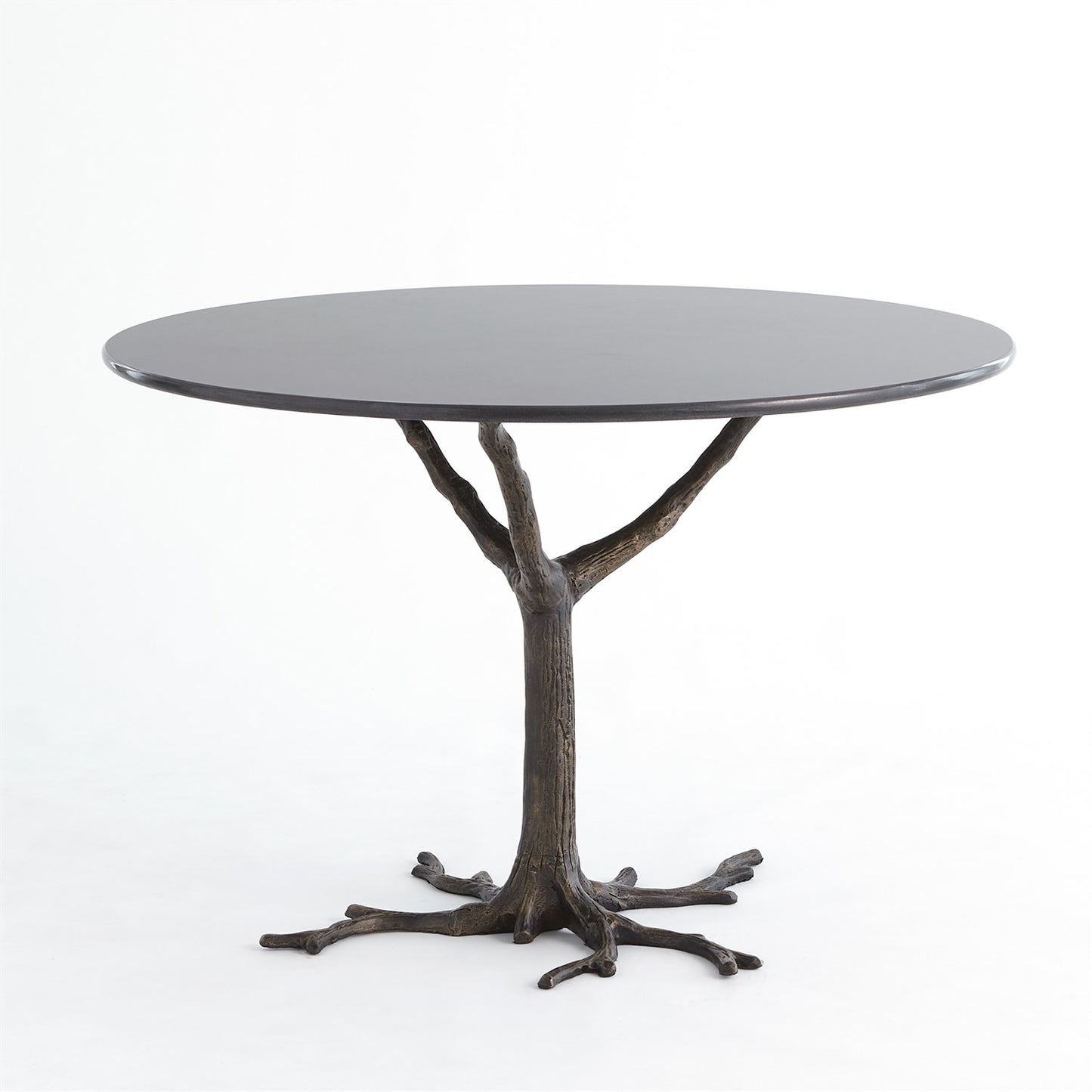 Faux Bois 42"Dia Dining Table - Black