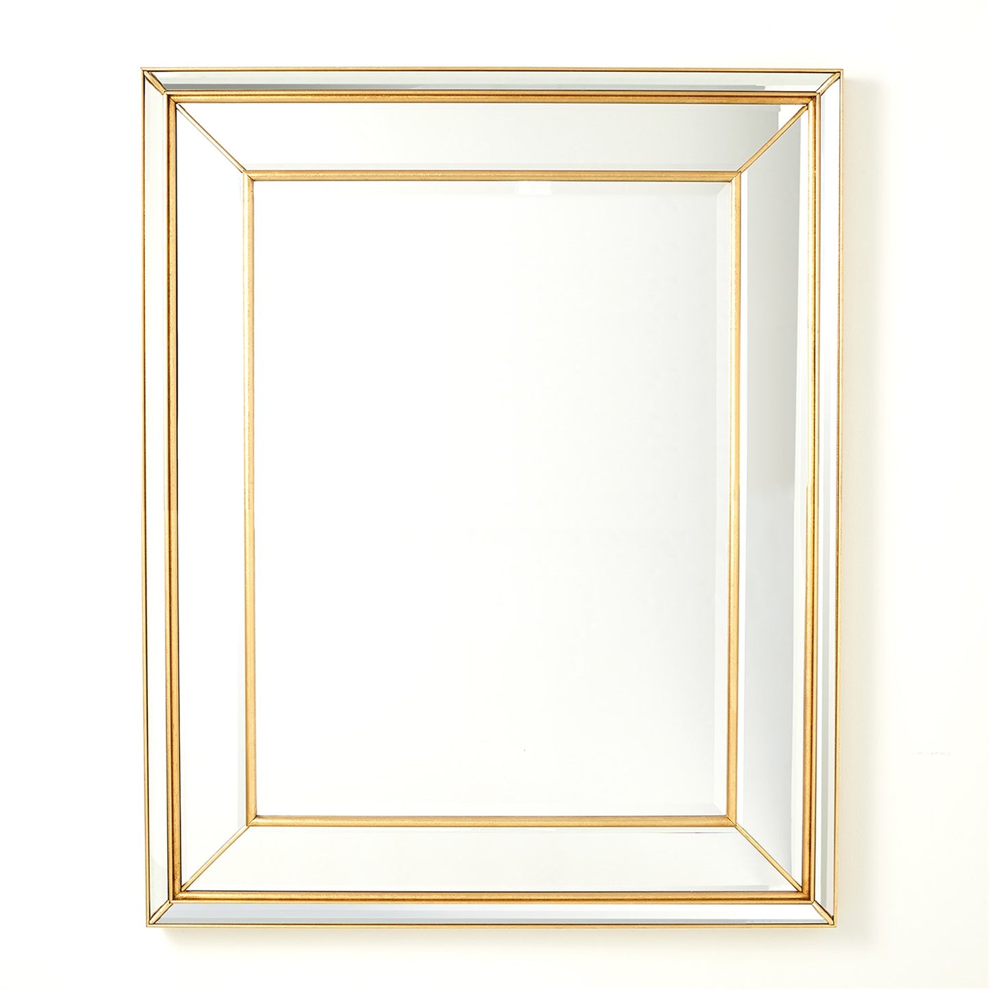 Bevel on Bevel Mirror - Gold Leaf