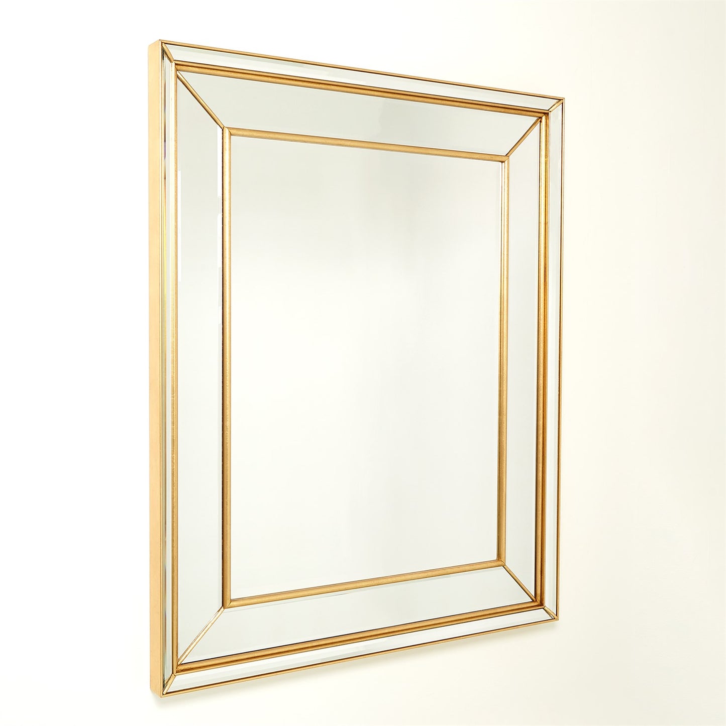 Bevel on Bevel Mirror - Gold Leaf