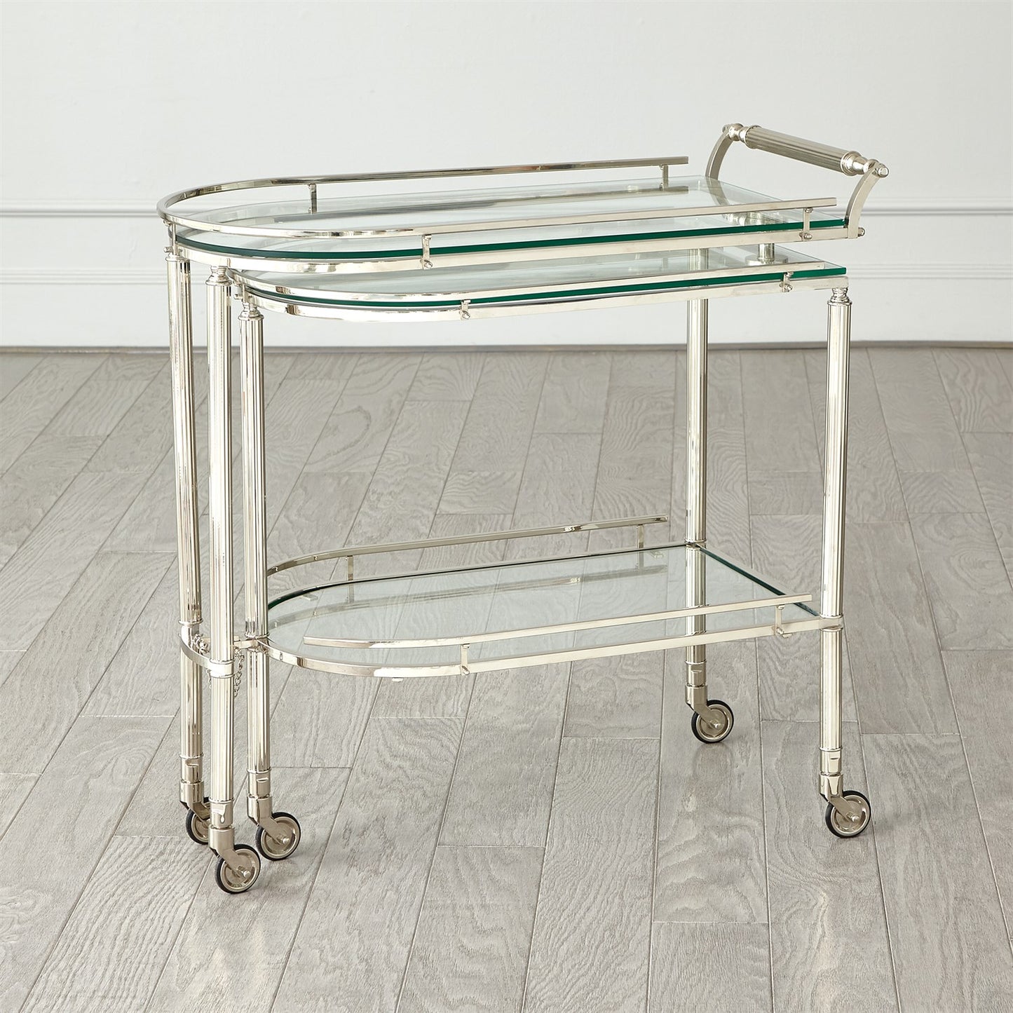 Gallery Folding Bar - Shiny Nickel