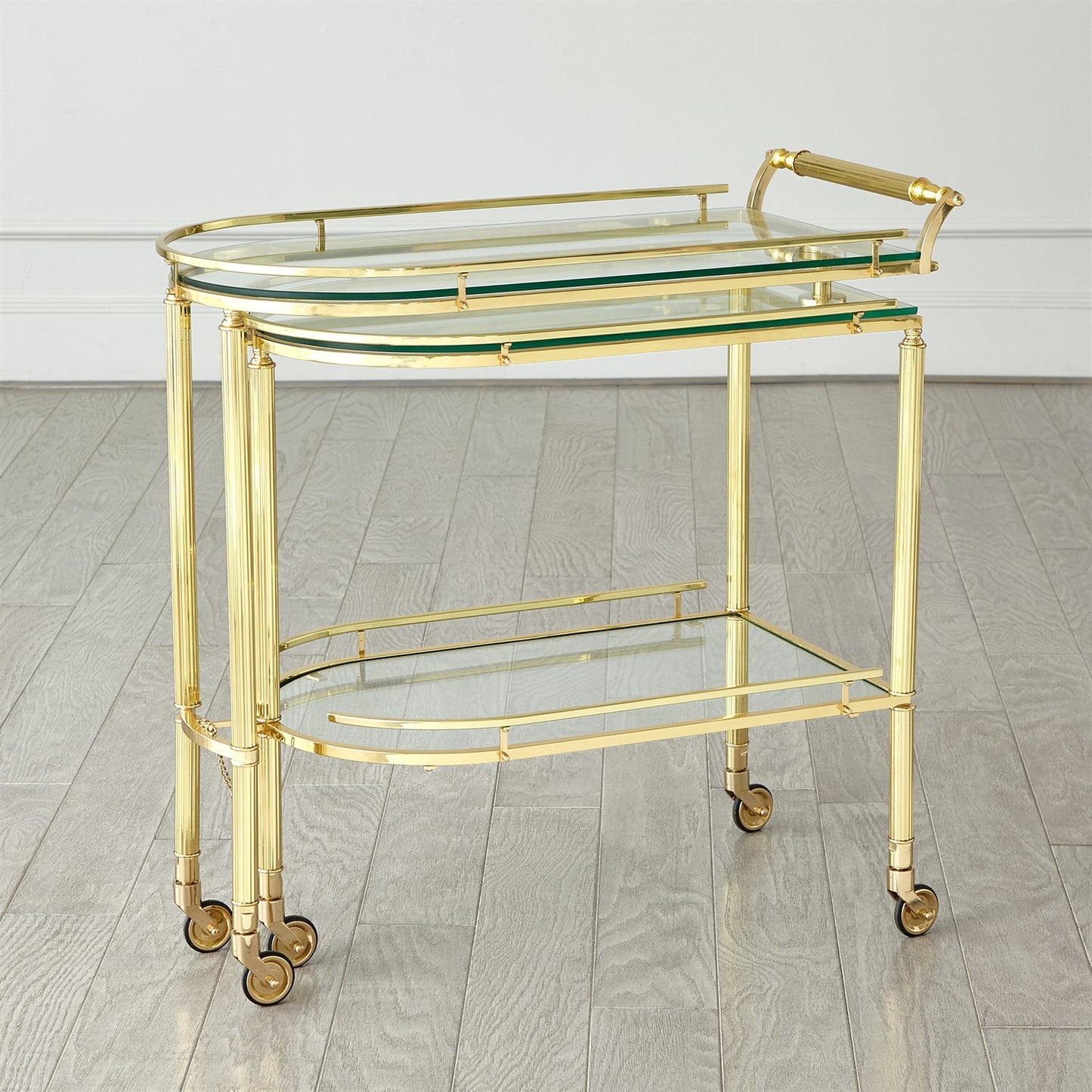 Gallery Folding Bar - Shiny Brass