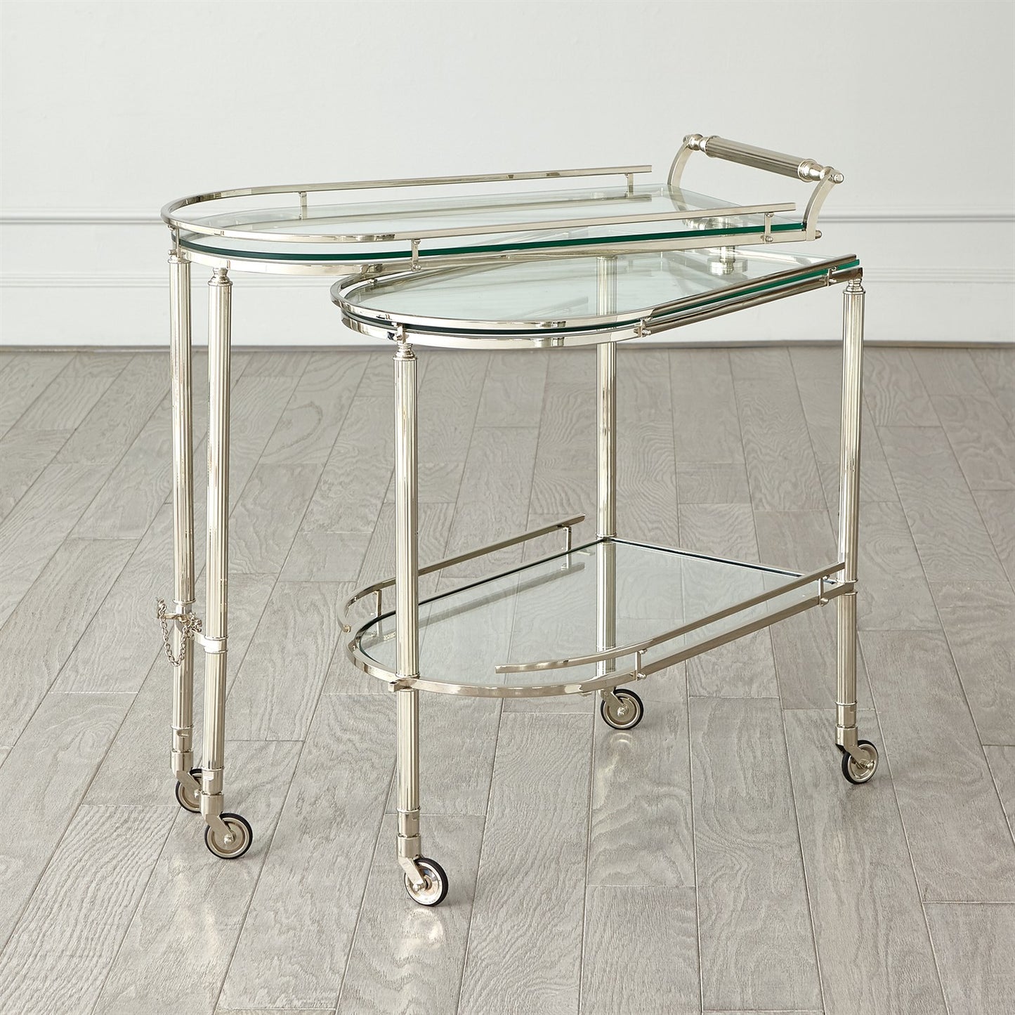 Gallery Folding Bar - Shiny Nickel
