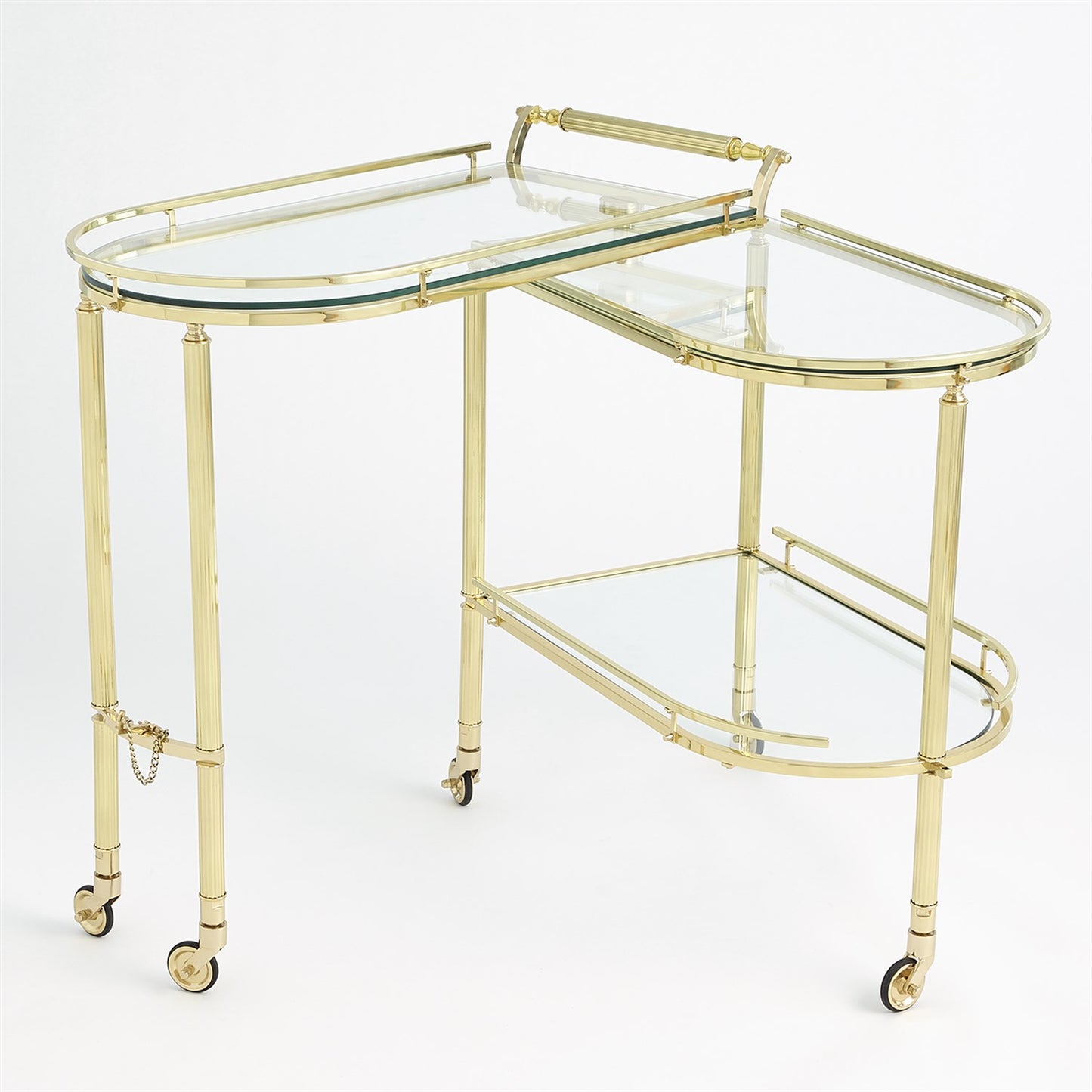 Gallery Folding Bar - Shiny Brass
