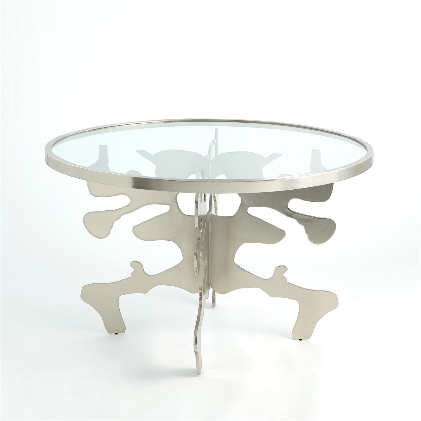 Ink Blot Dining Table - 48"Dia/60"Dia - Nickel
