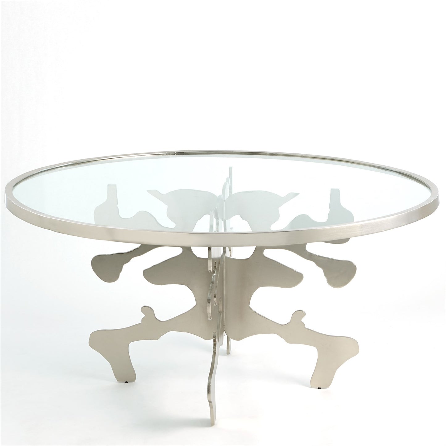 Ink Blot Dining Table - 48"Dia/60"Dia - Nickel
