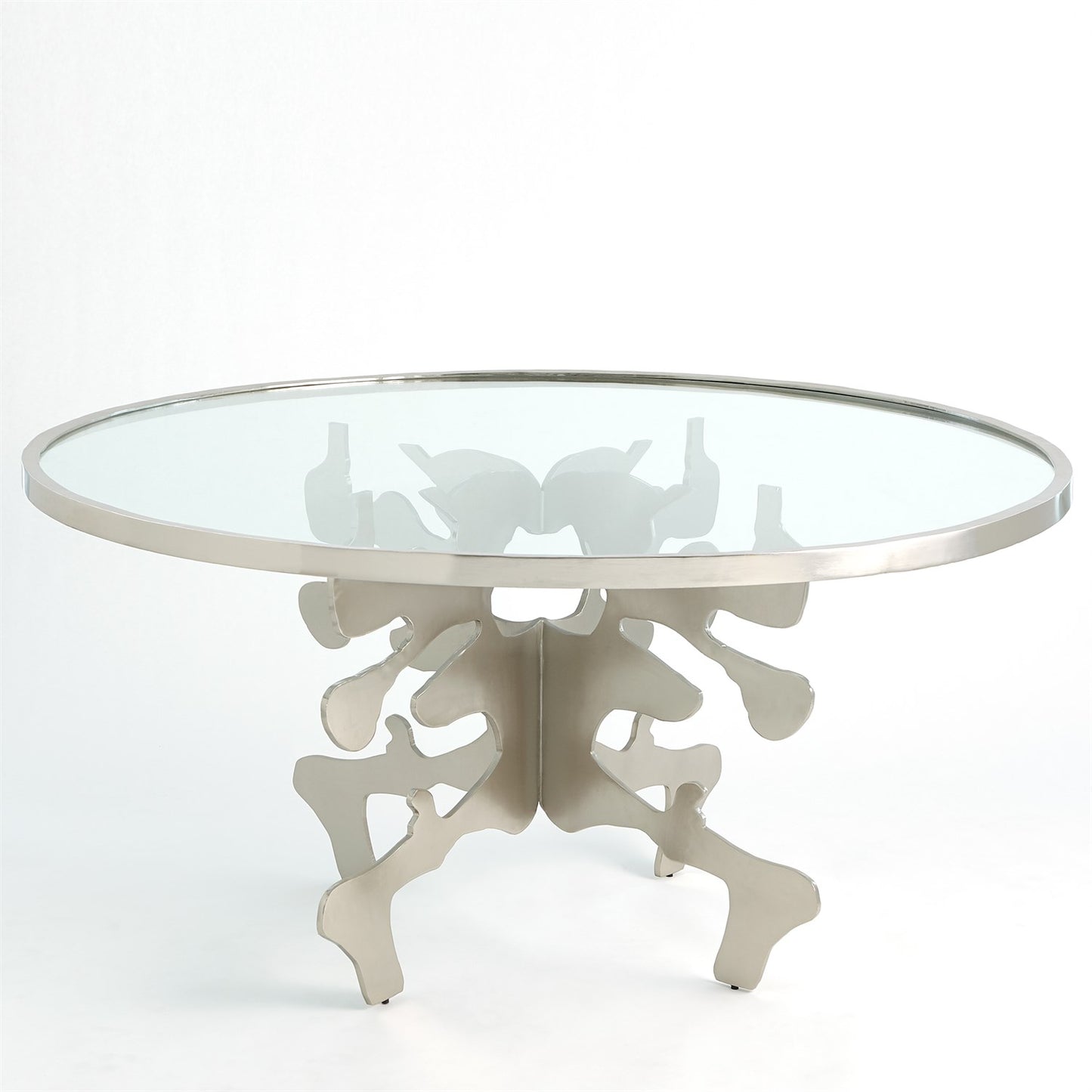 Ink Blot Dining Table - 48"Dia/60"Dia - Nickel