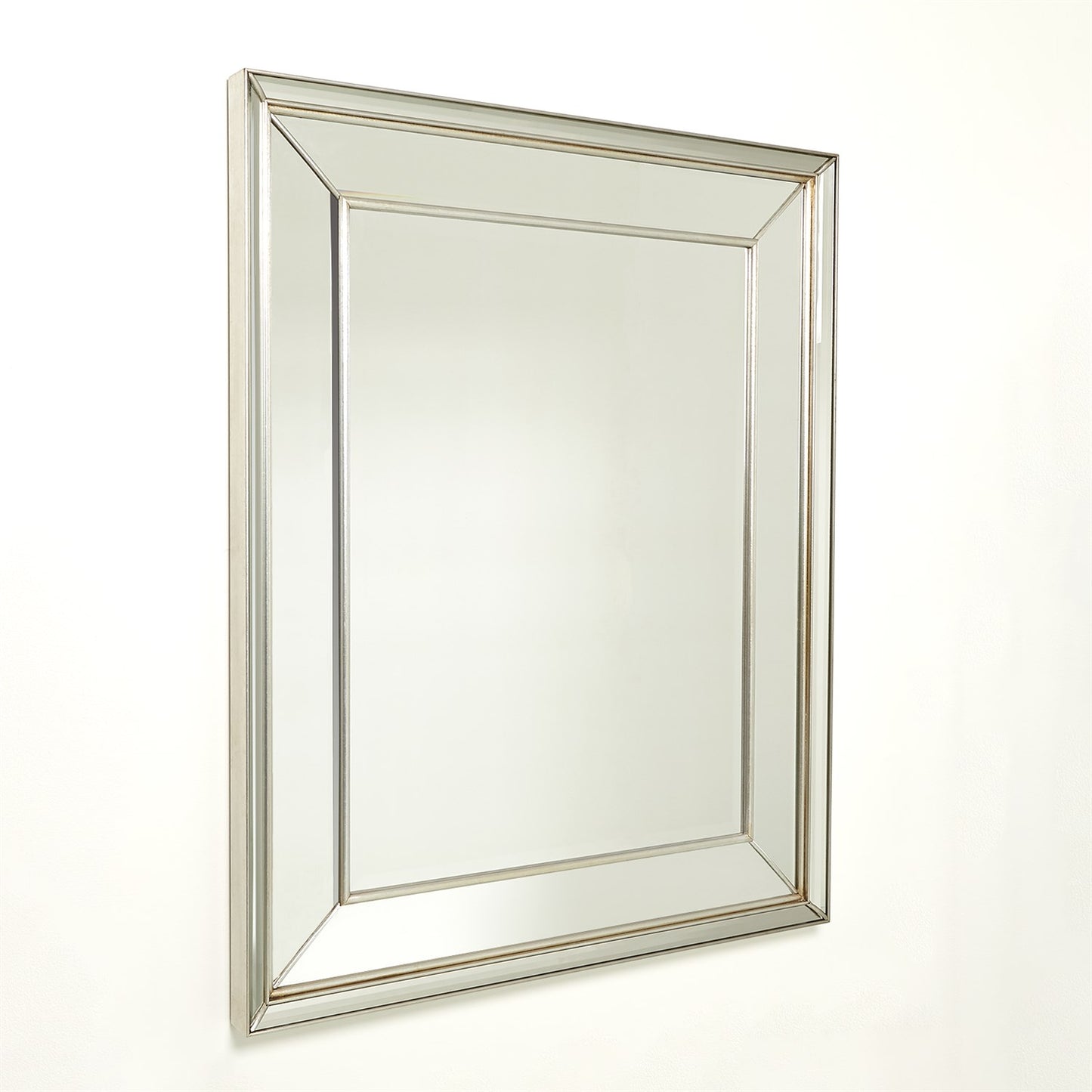 Bevel on Bevel Mirror - Silver Leaf
