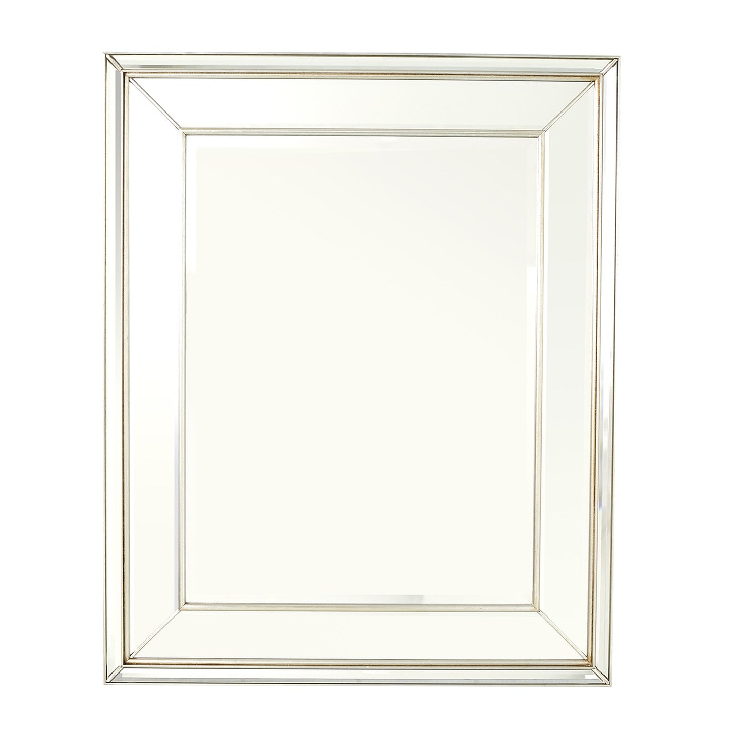 Bevel on Bevel Mirror - Silver Leaf