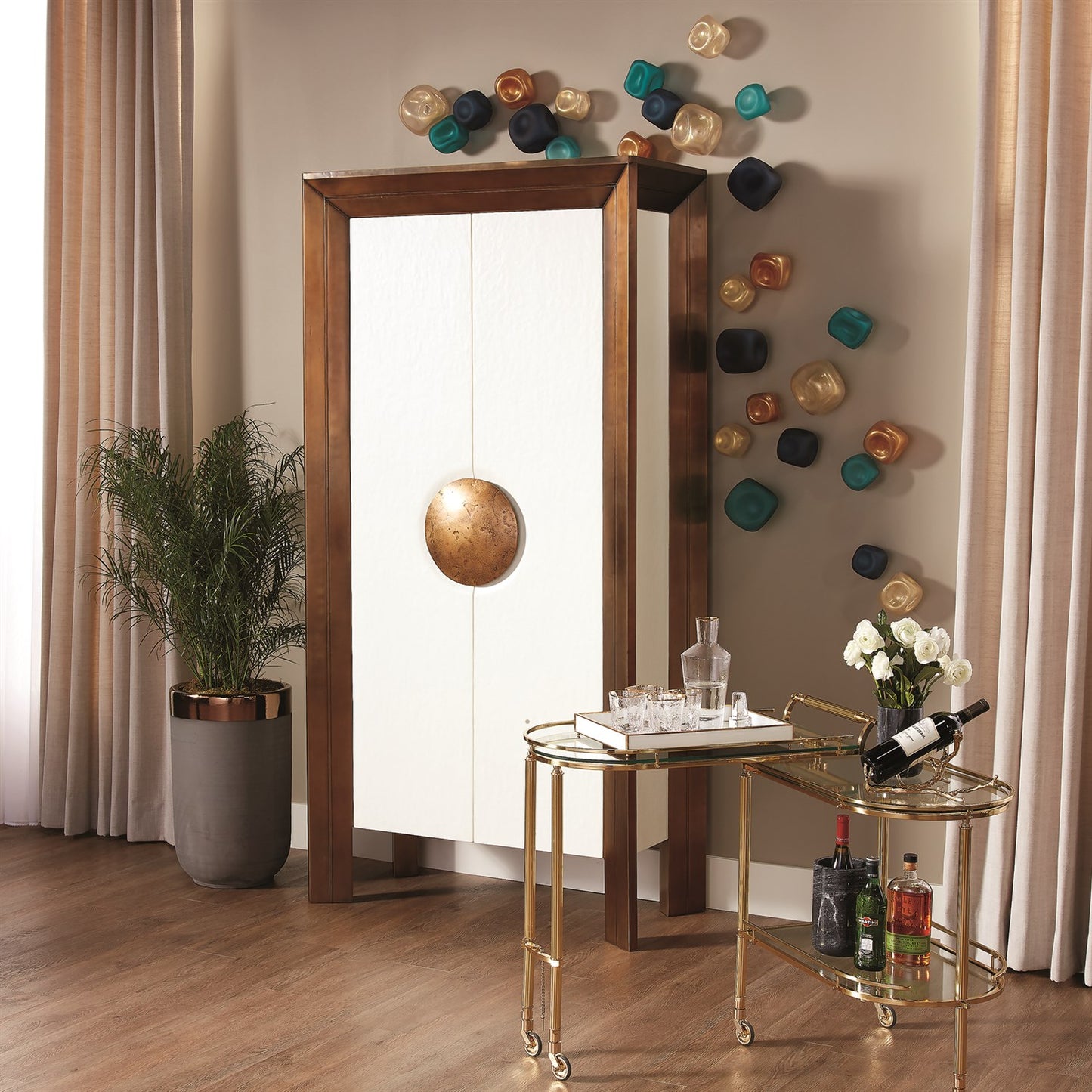 Gallery Folding Bar - Shiny Brass