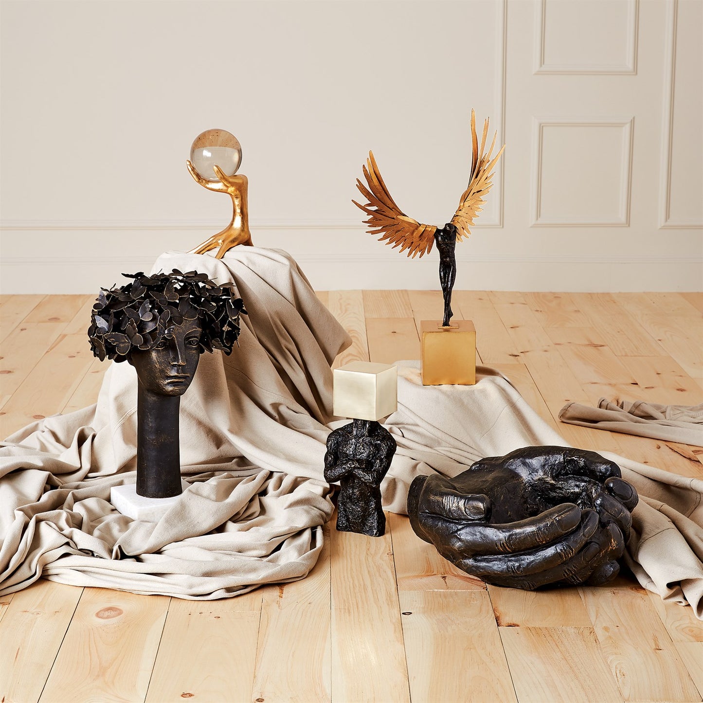 Butterflies for Brains 24"H Sculpture - Grats Decor Interior Design & Build Inc.