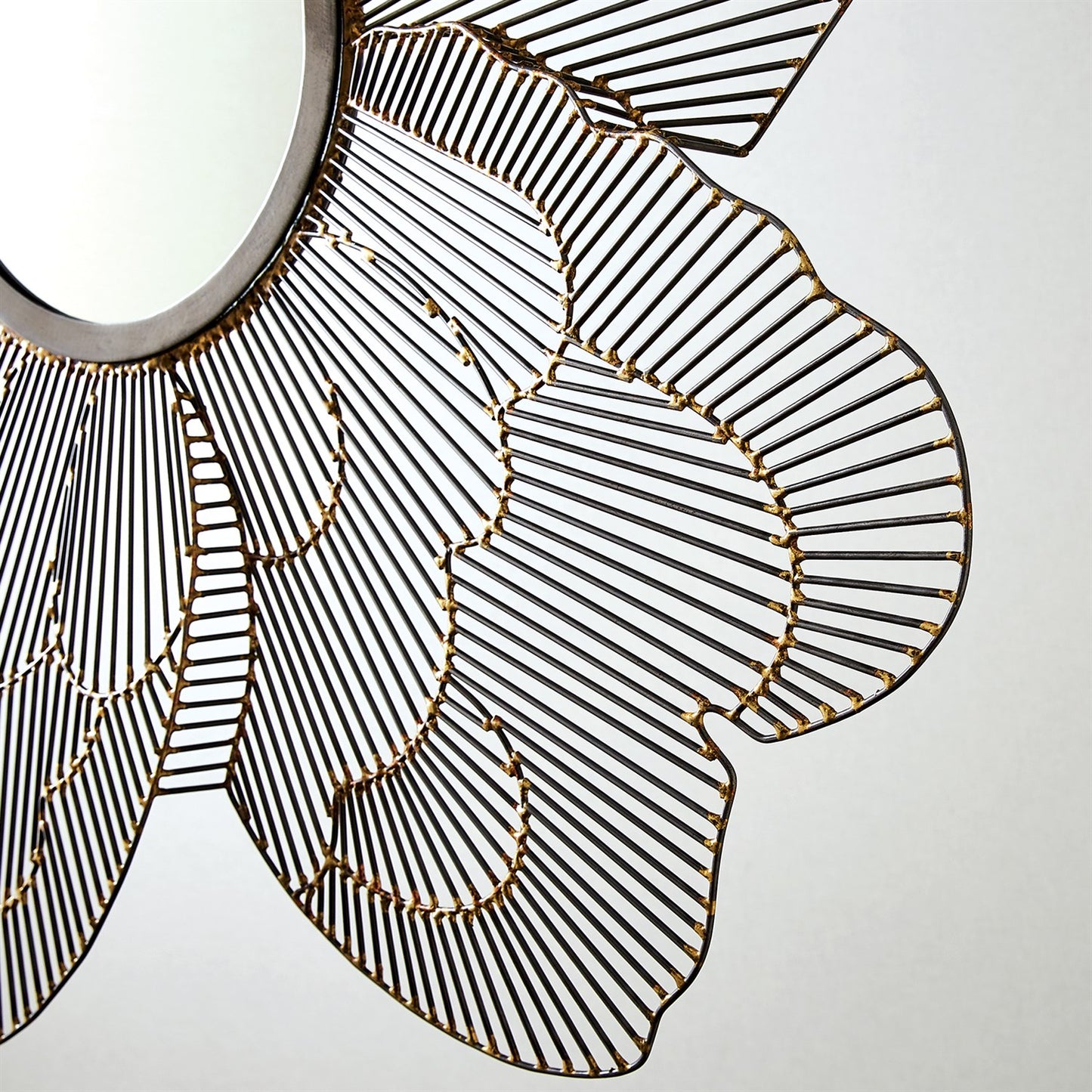 Wire Flower Mirror