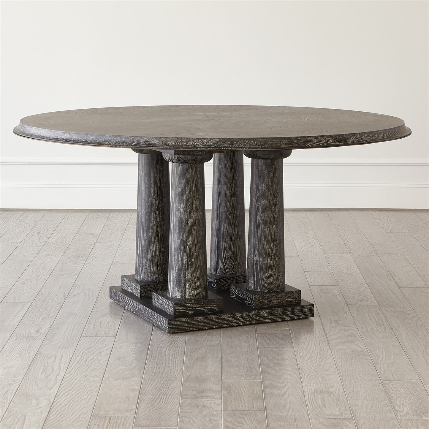 Titian Dining Table-Black Cerused Oak-60" Top