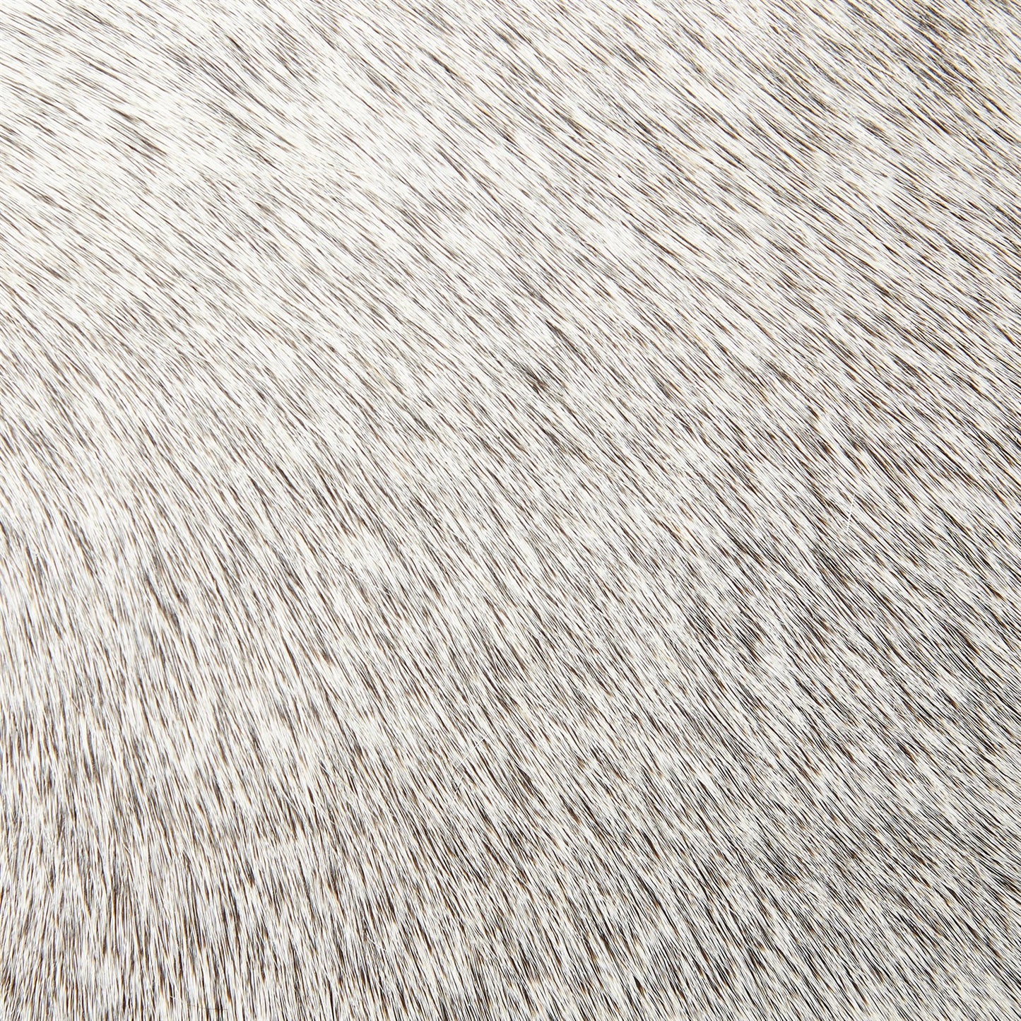 Urban Ottoman - Hair on Hide - Grey/ Antique Gunmetal