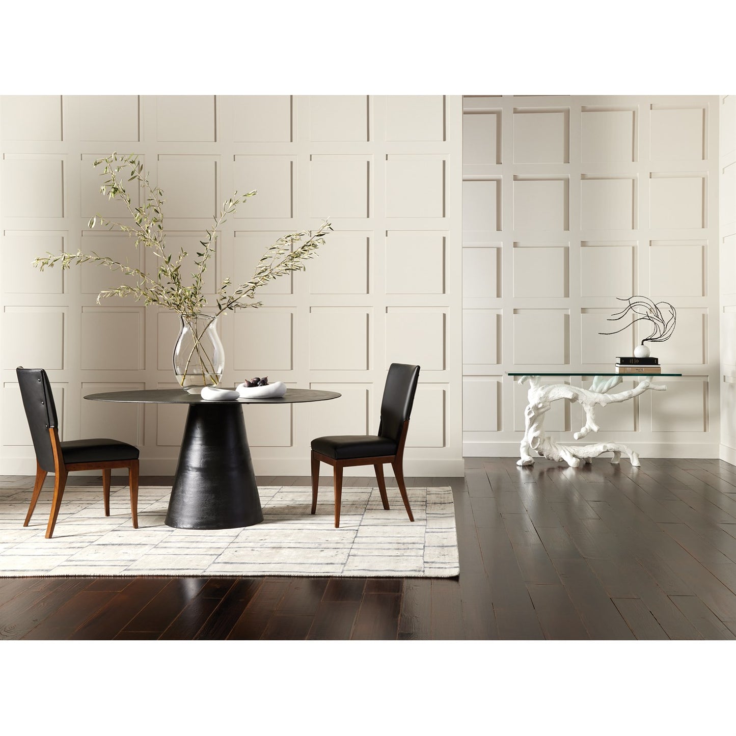 Apex 60"Dia Dining Table-Blackened Finish