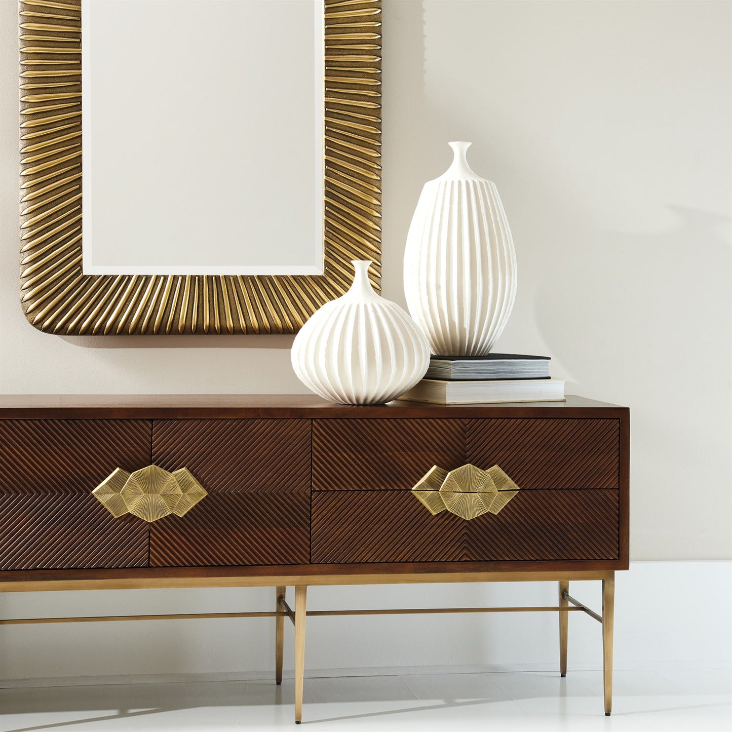 Valencia Mirror - Antique Brass