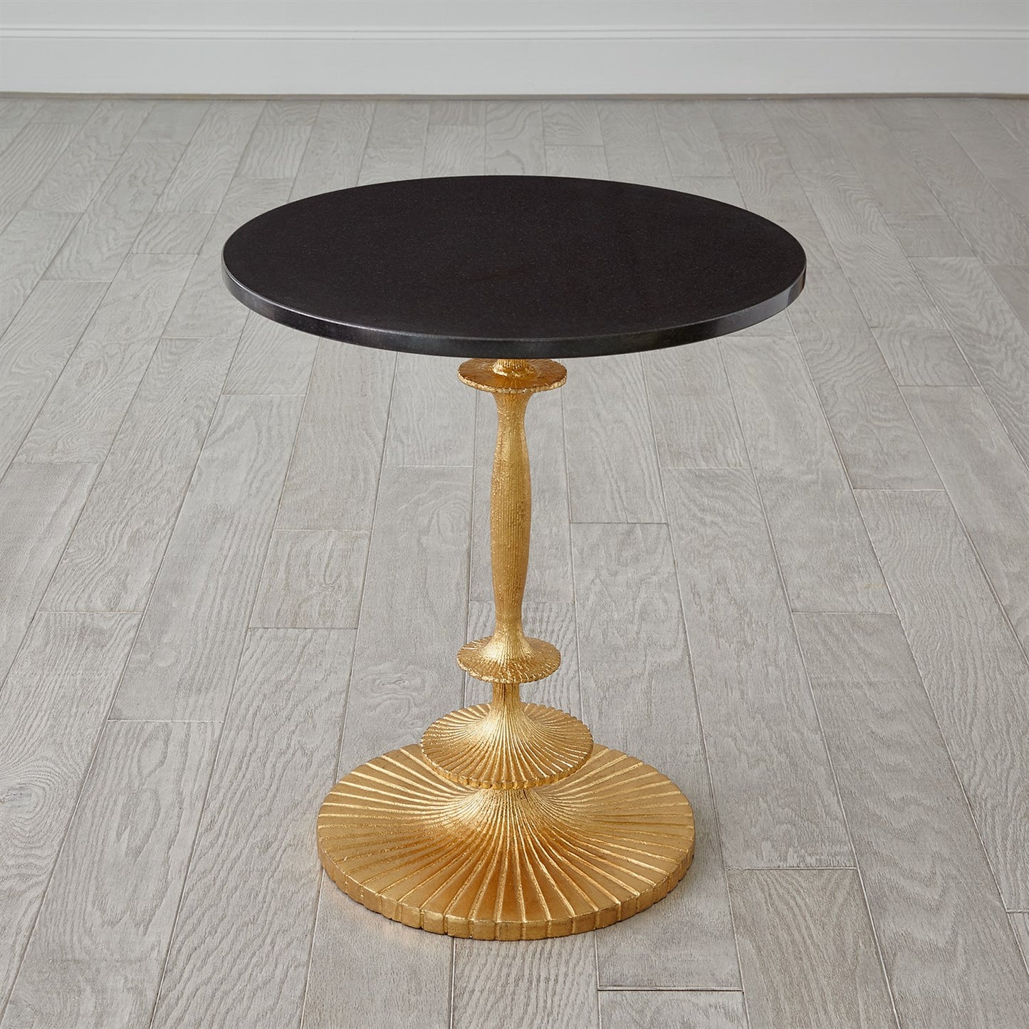 Fluted Side Table - Gold Leaf