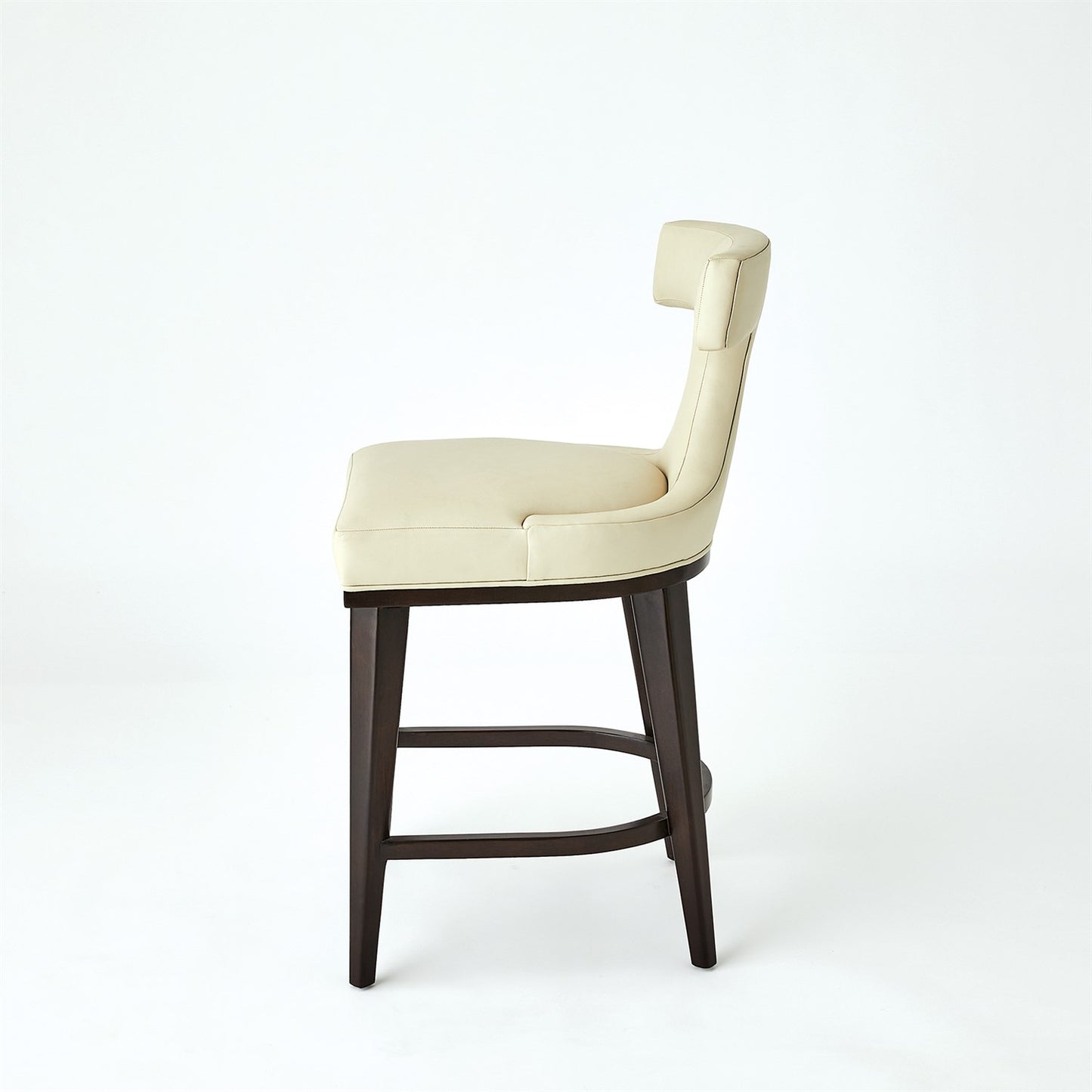 Anvil Back Counter Stool - Ivory Leather