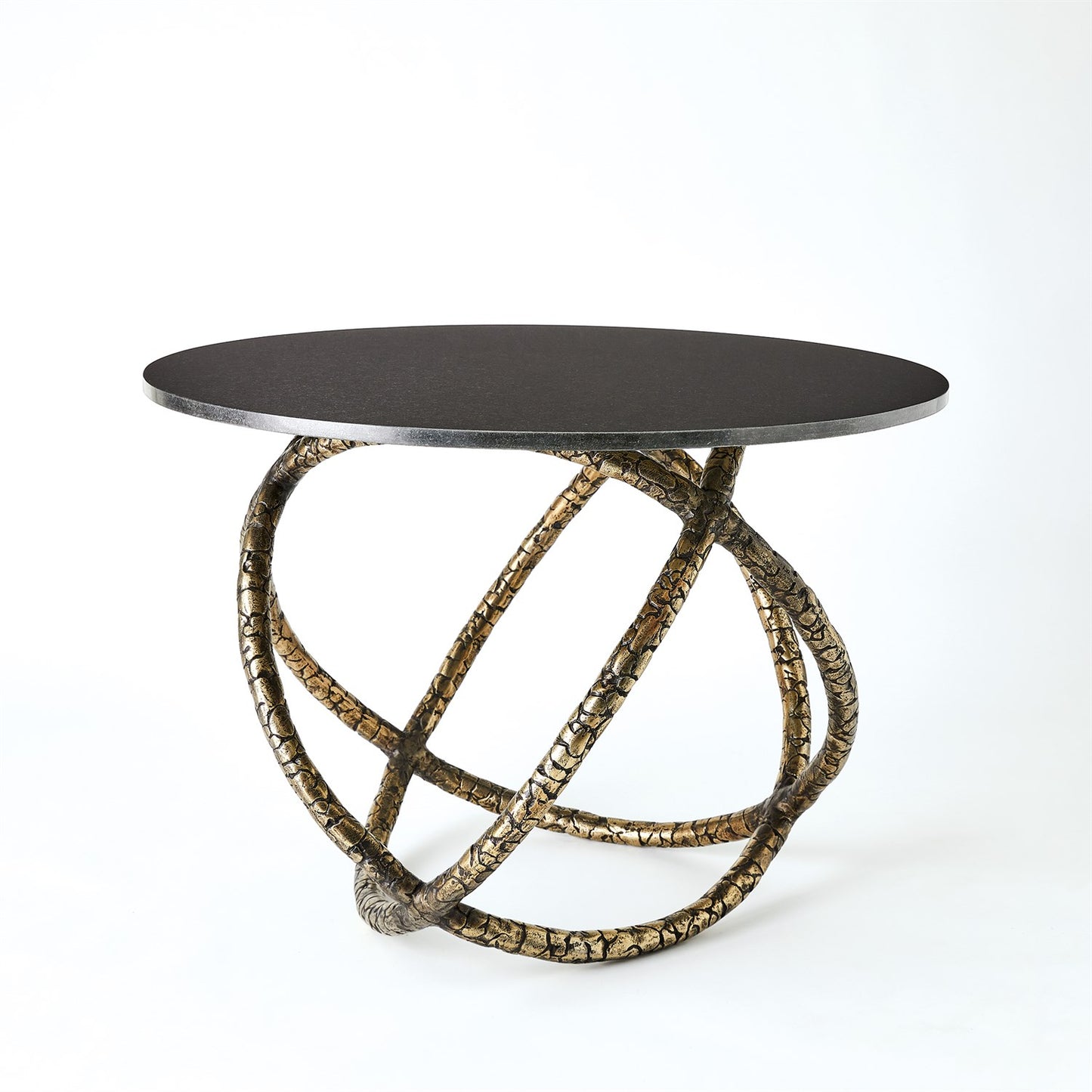 Astro 42"Dia Table - Antique Brass w/Black Granite