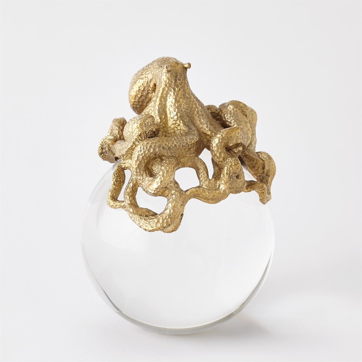 Octopus on Orb - Brass