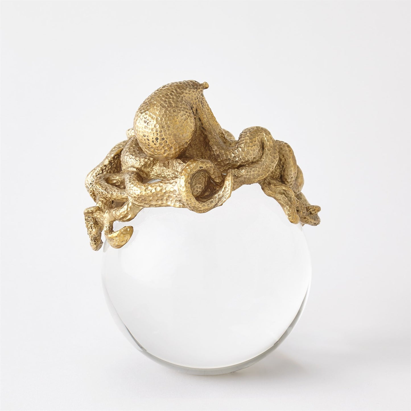 Octopus on Orb - Brass