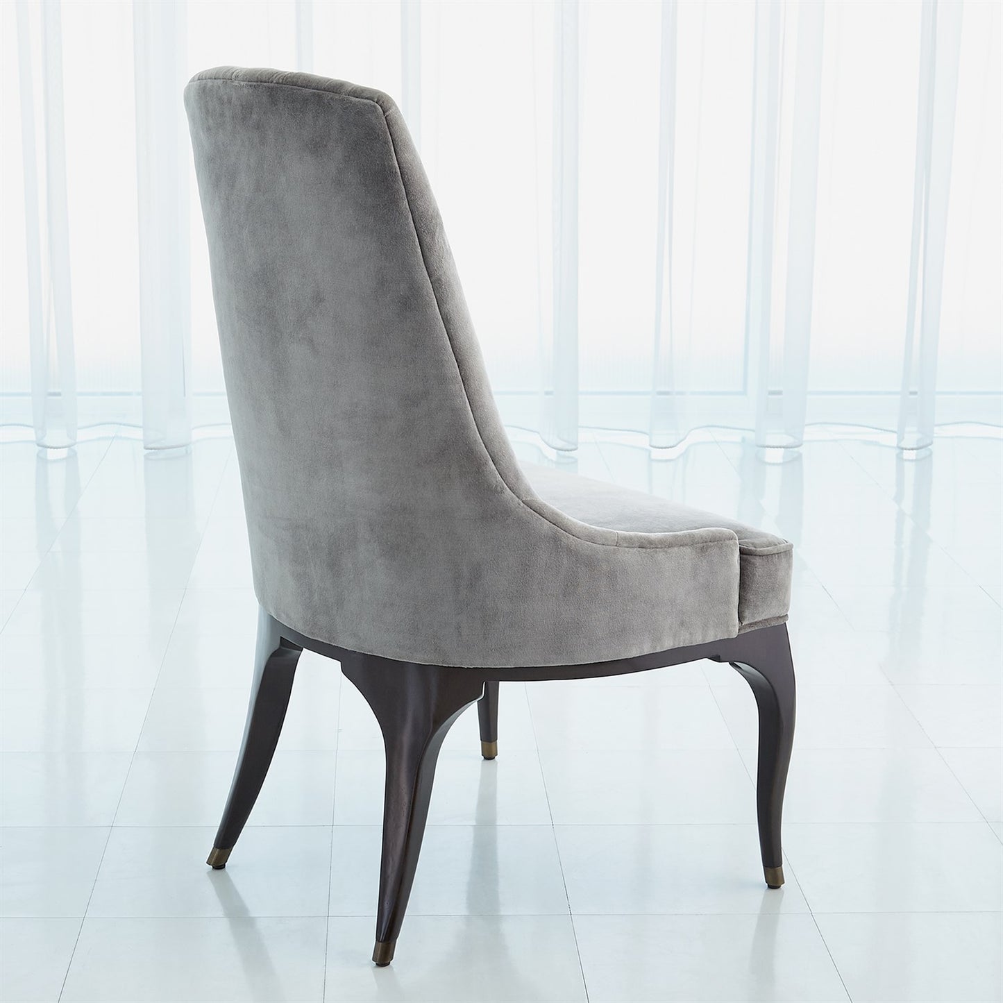 Channel Tufted Dining Chair - Gargoyle
