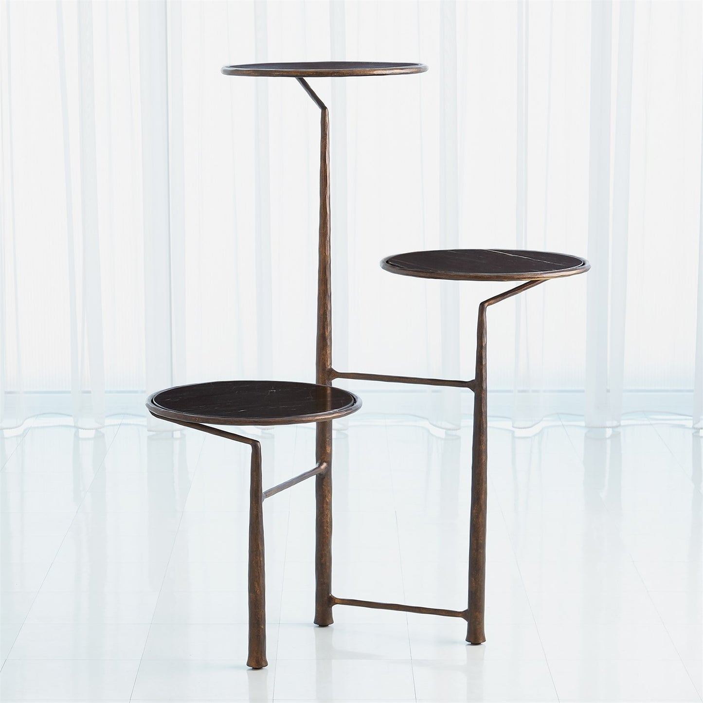 Unity Pedestal w/ Black Marble - Bronze