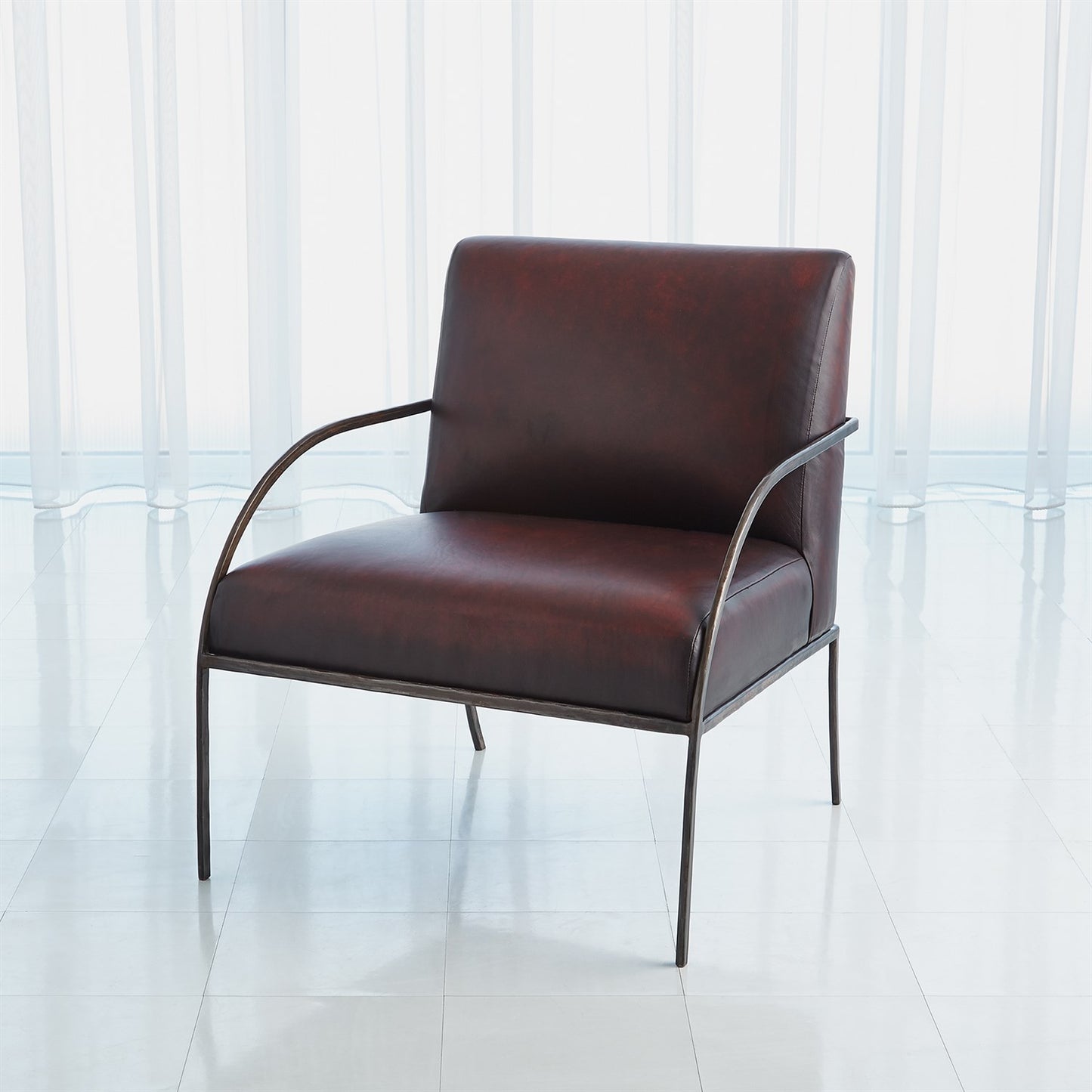 Swoop Chair - Brindisi Leather - Lava