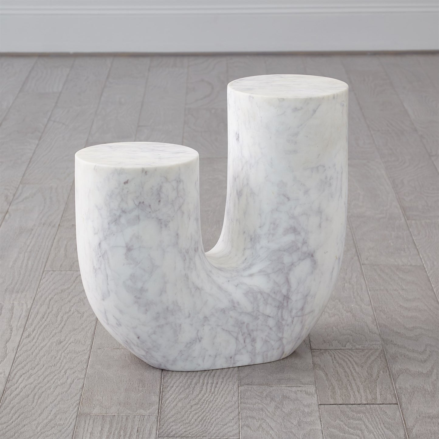 Marble Tube Table - White