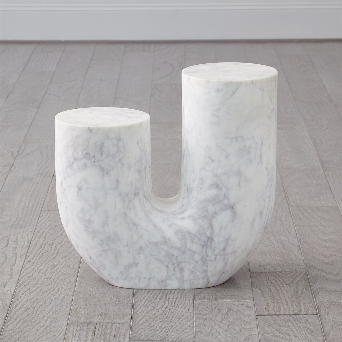 Marble Tube Table - White