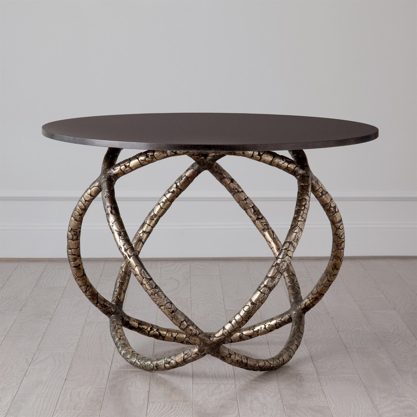 Astro 42"Dia Table - Antique Brass w/Black Granite