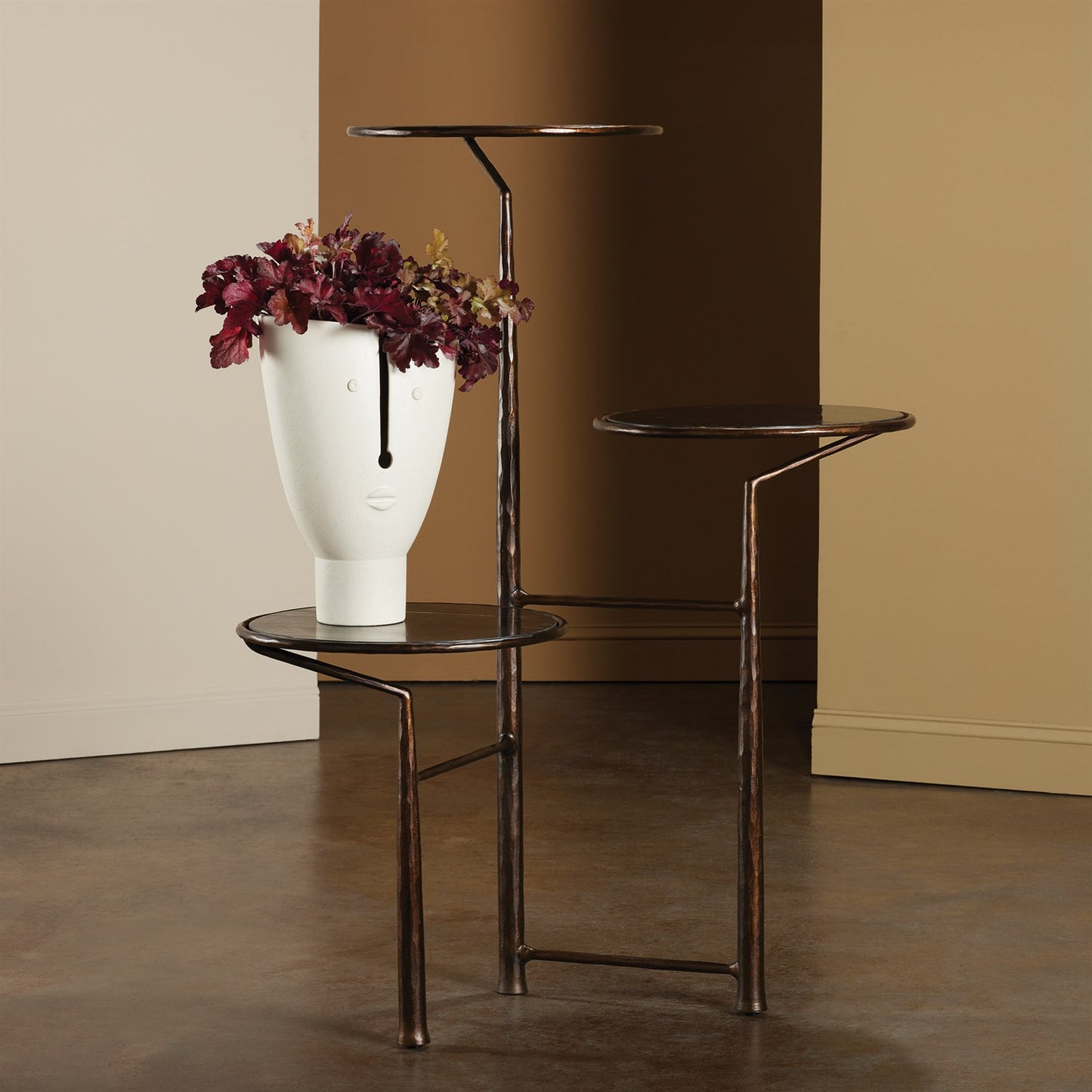 Unity Pedestal w/ Black Marble - Bronze