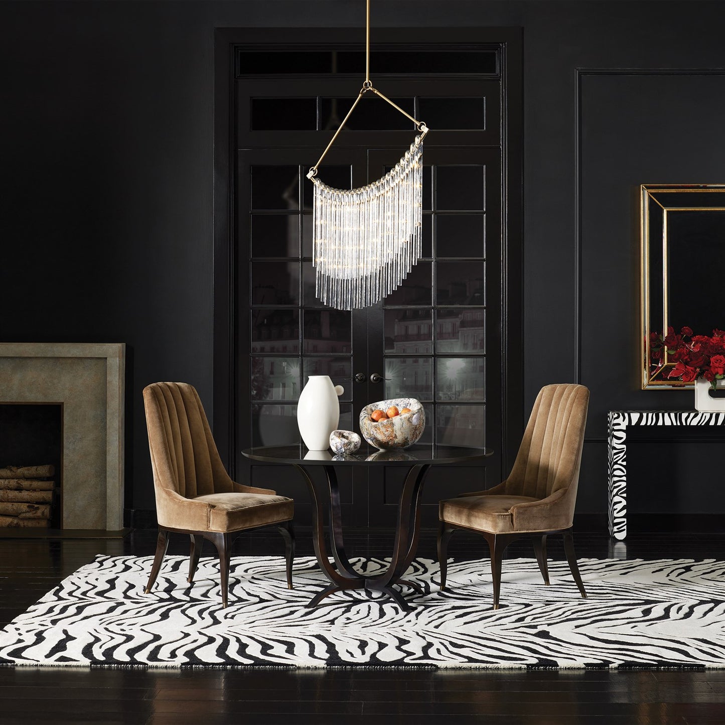 Parson Table - Zebra Lacquer