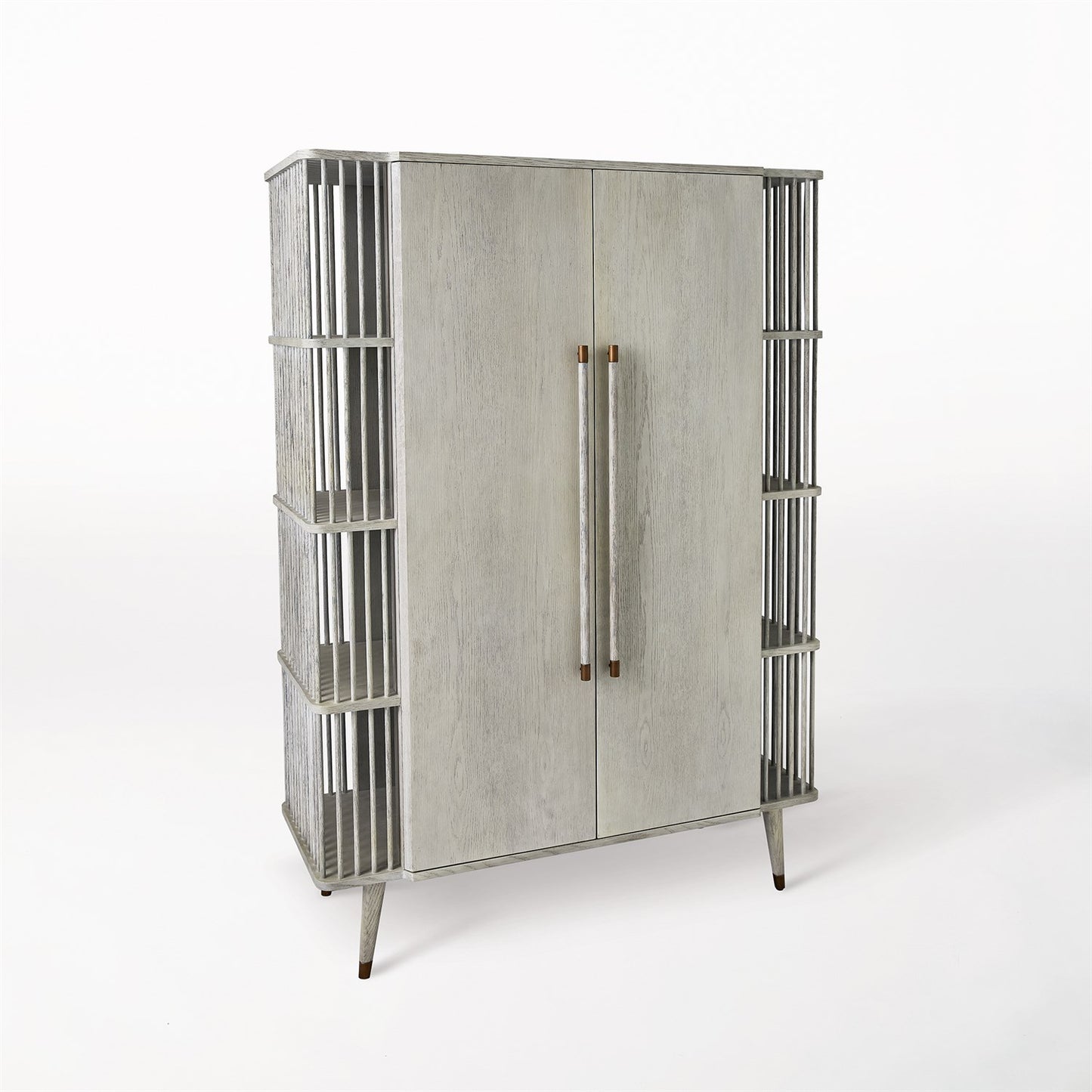 Arbor Tall Cabinet - Whitewashed Finish