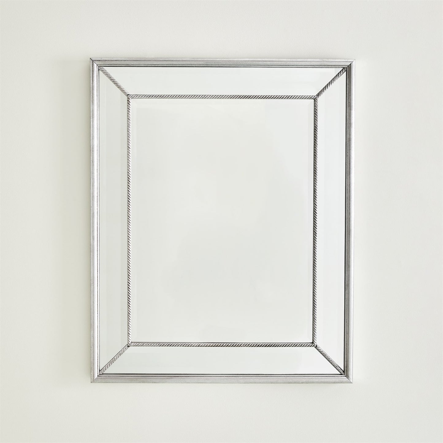 Vermeil Rope Mirror - Silver Leaf