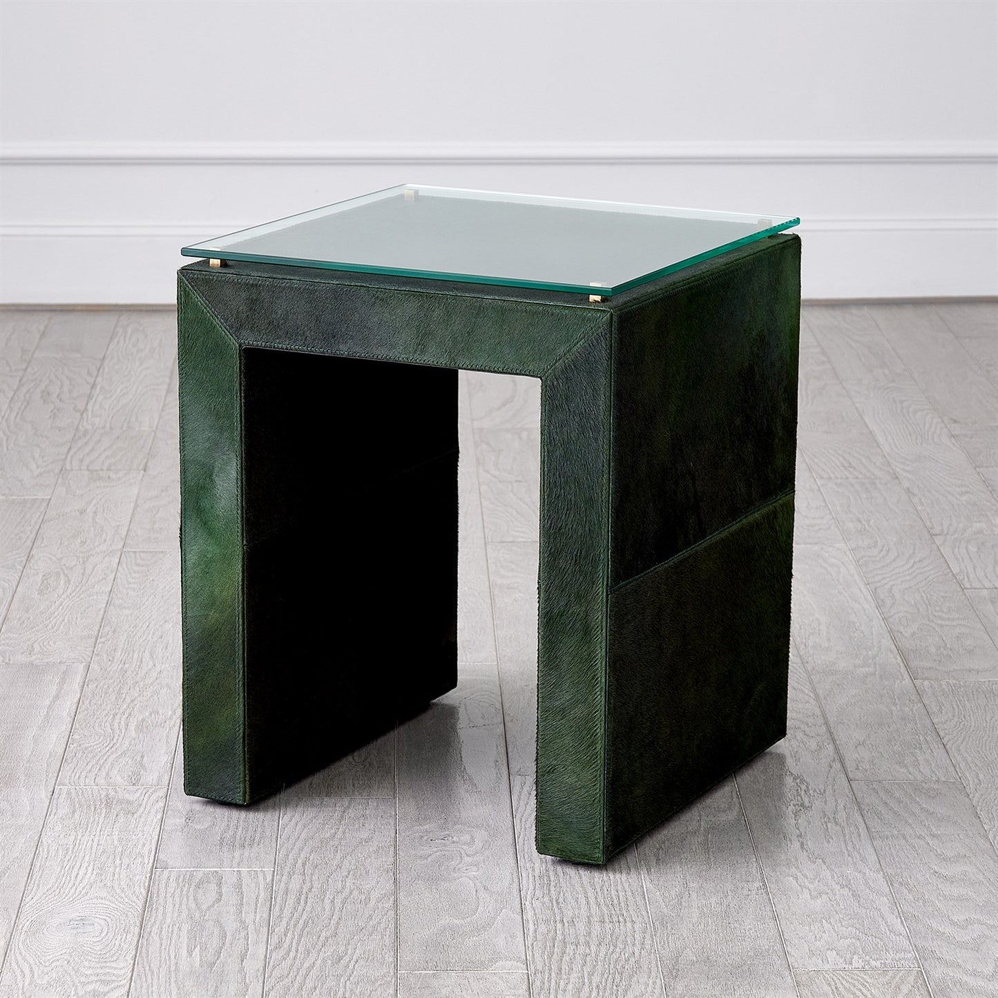 Posh Side Table - Hair-On-Hide Green